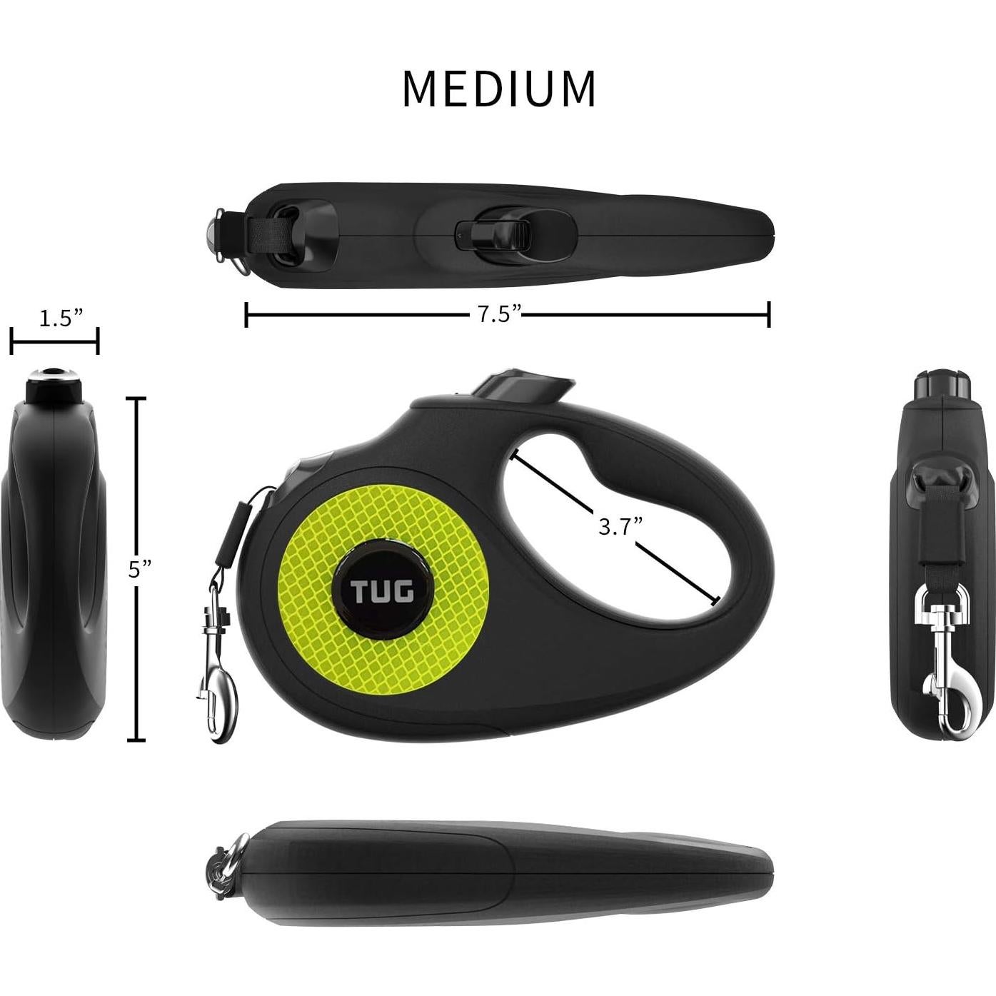 Correa Retráctil Mediana Tug 16 pies Reflectante para Perros