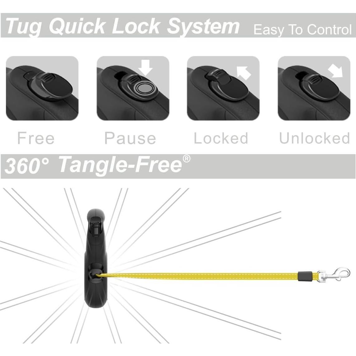 Correa Retráctil Mediana Tug 16 pies Reflectante para Perros