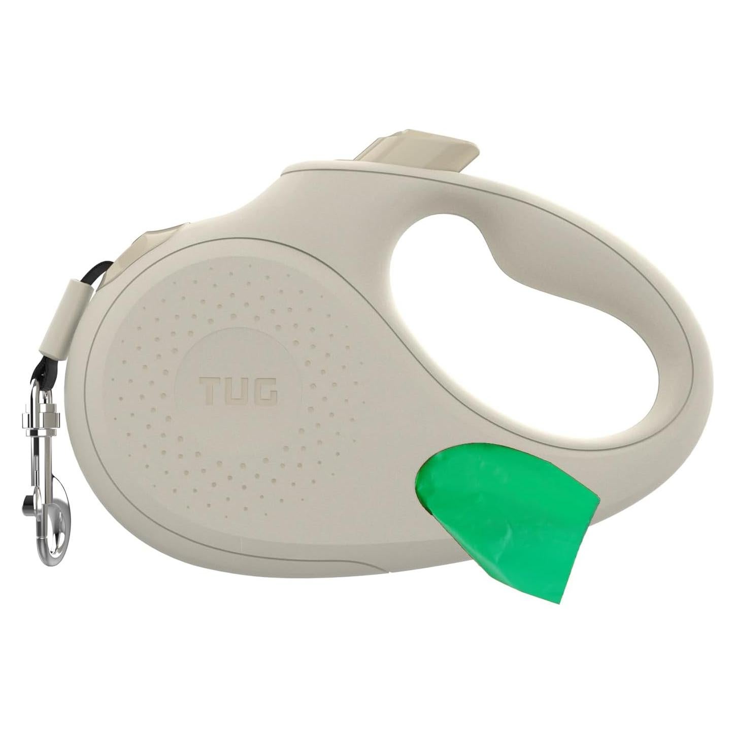Correa Retráctil para Perros TUG Oval 4.88m con Dispensador Crema