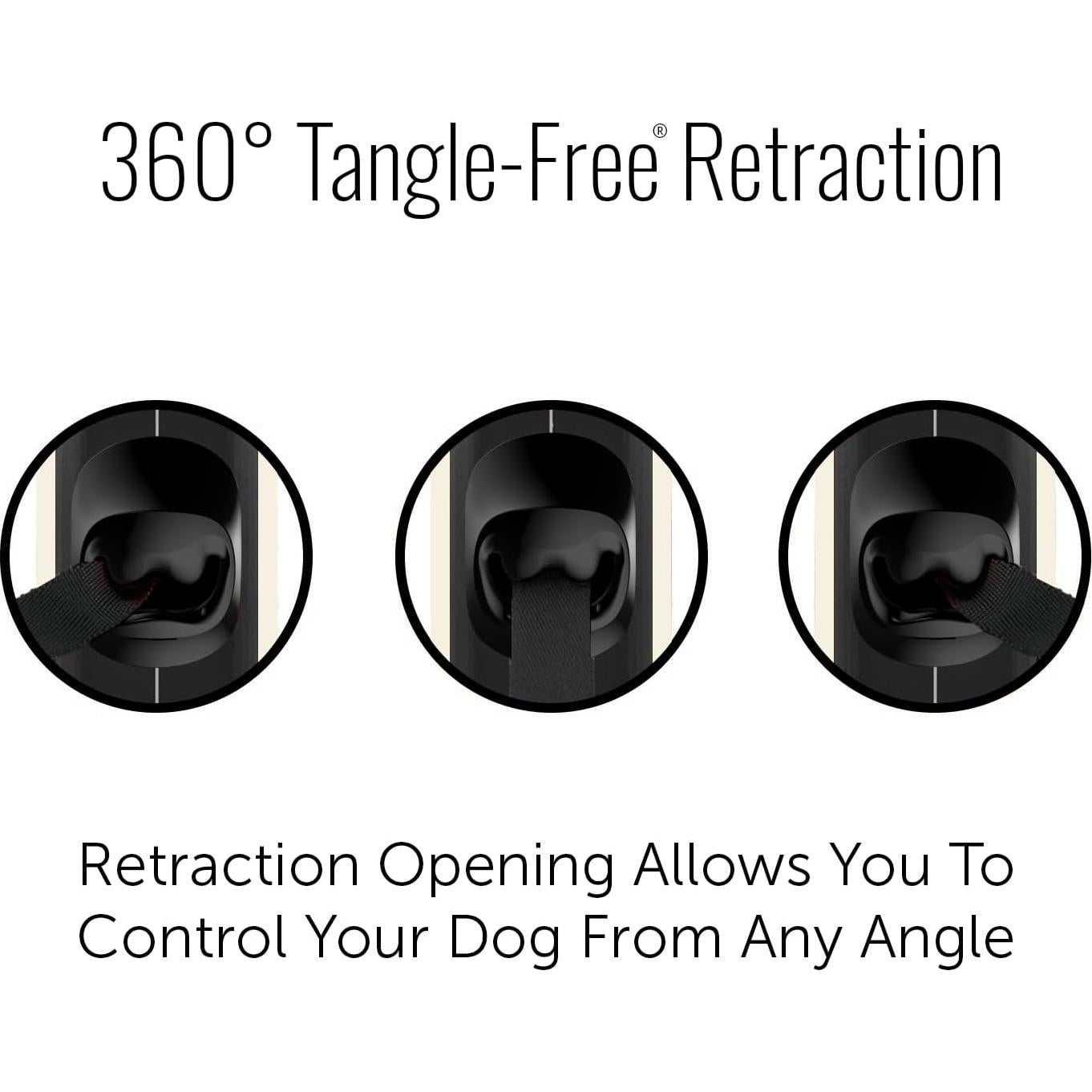 Correa Retráctil para Perros TUG Oval 4.88m con Dispensador Crema