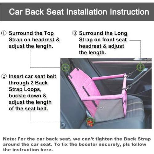 Asiento de Coche para Mascotas Lyricalife PCB Resistente 43x36cm