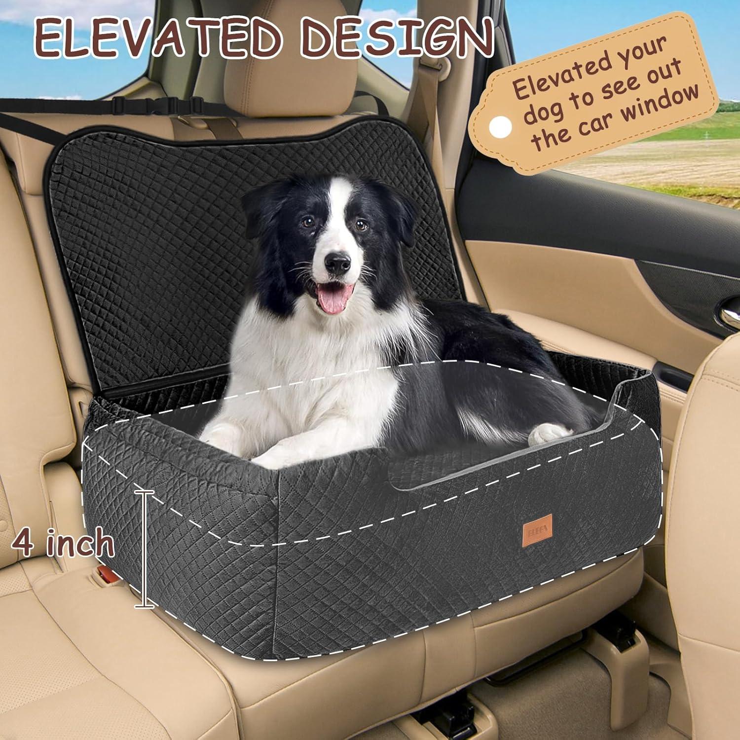 Asiento Elevador para Perros ELEGX Extra Grande Negro 75x53 cm