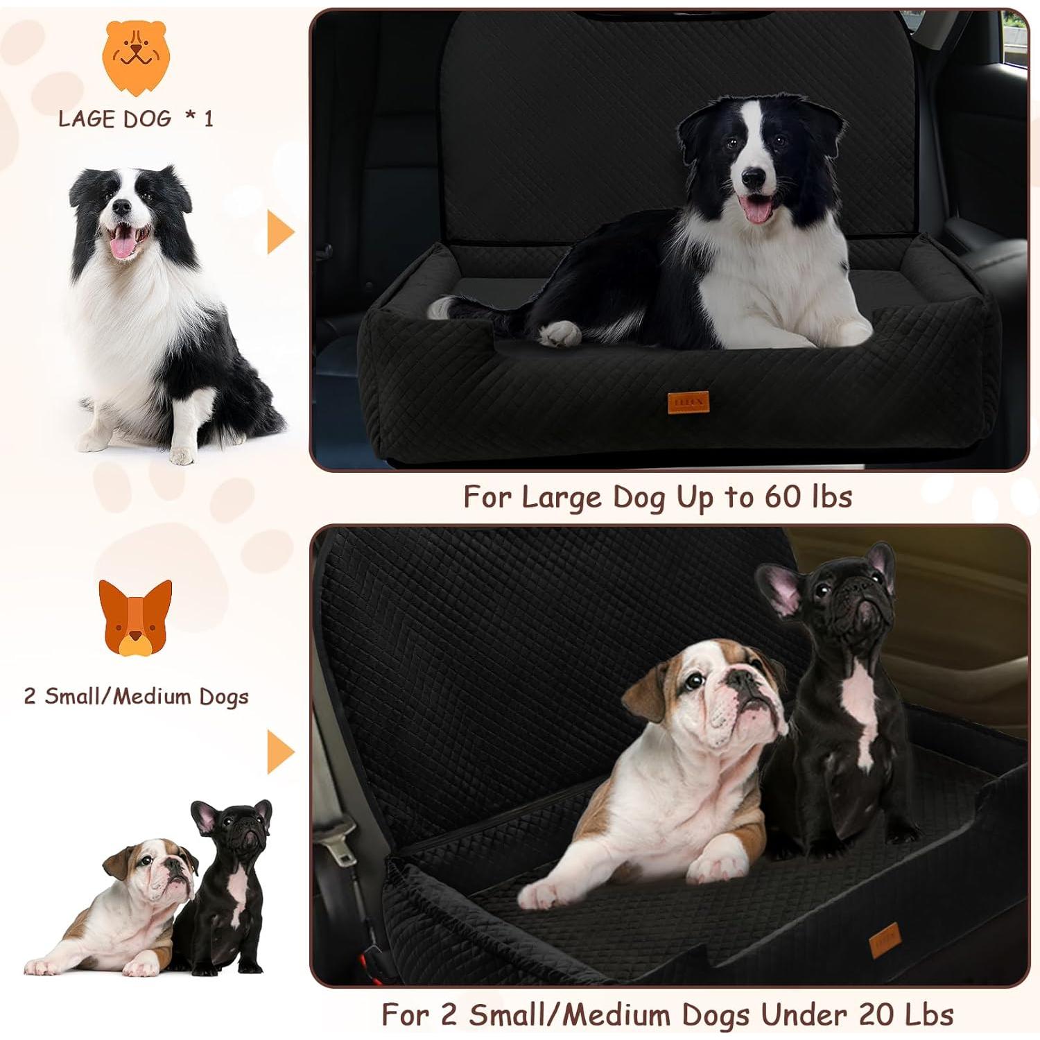 Asiento Elevador para Perros ELEGX Extra Grande Negro 75x53 cm