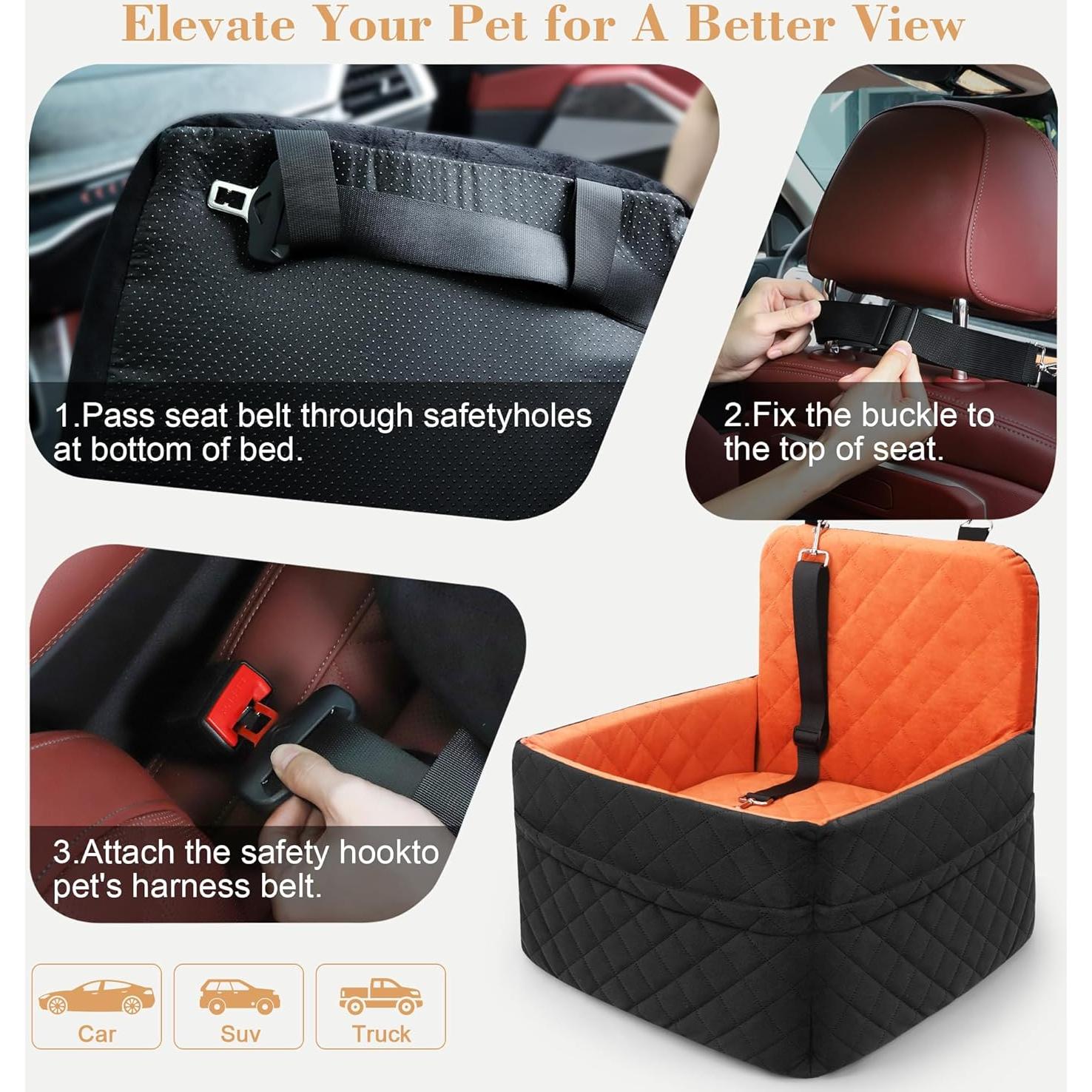 Asiento Elevador para Perros Zpehbeex 15-35 lbs con Almohadillas