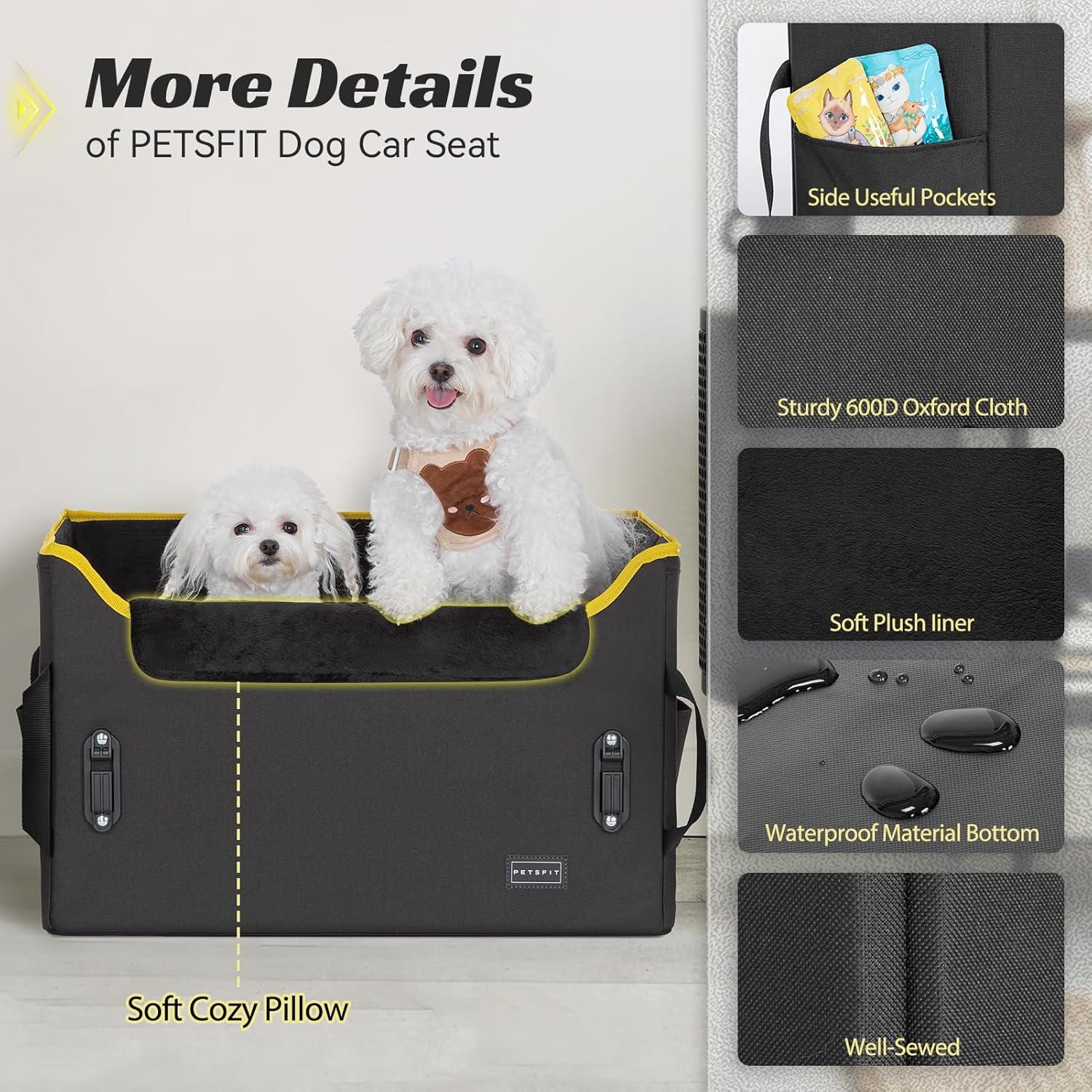 Asiento Elevador para Perros PETSFIT Negro, hasta 20.41kg