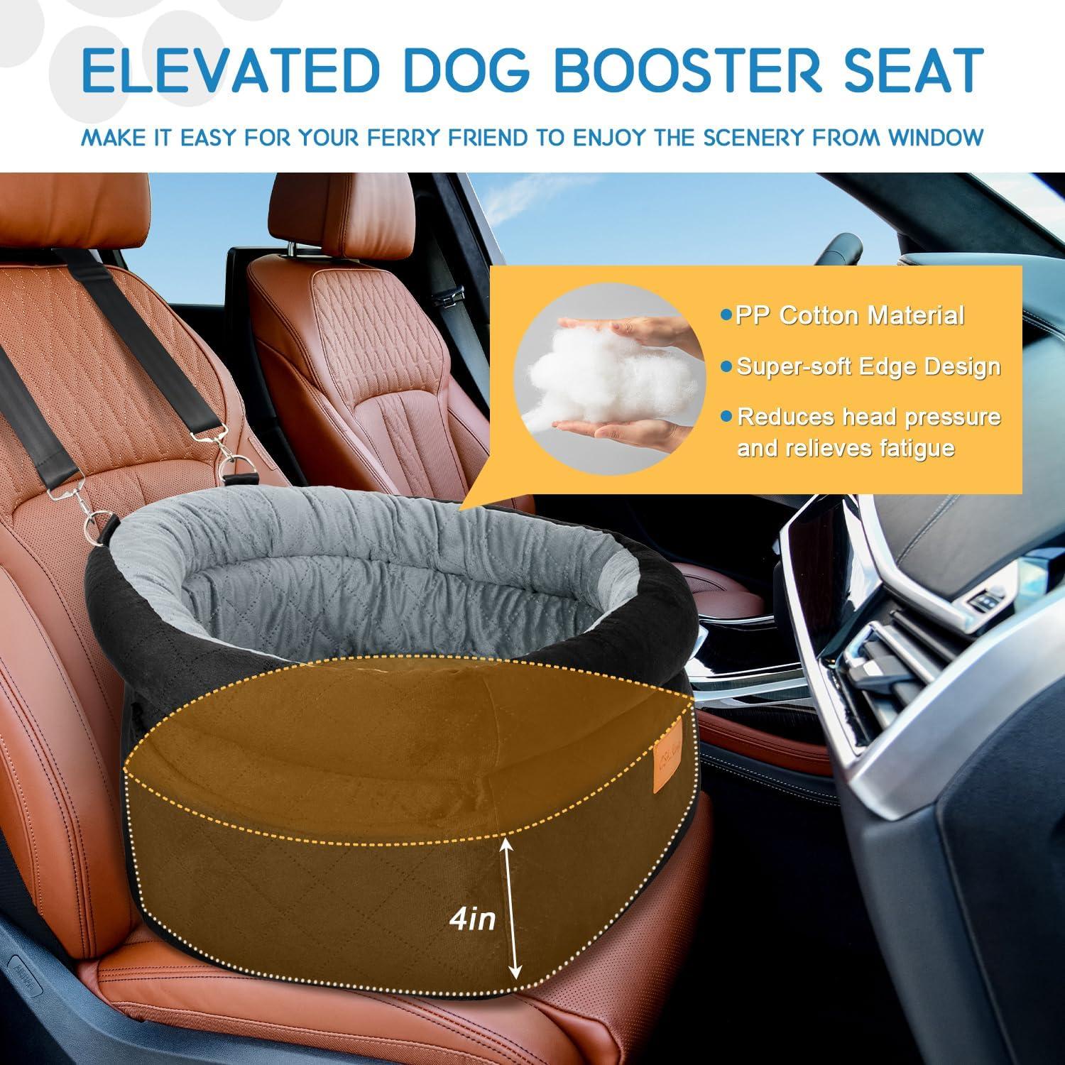 Asiento de Coche para Perros OShuKang Gris 50x40cm