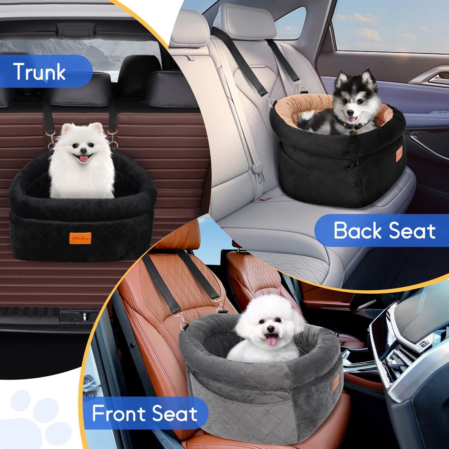 Asiento de Coche para Perros OShuKang Gris 50x40cm