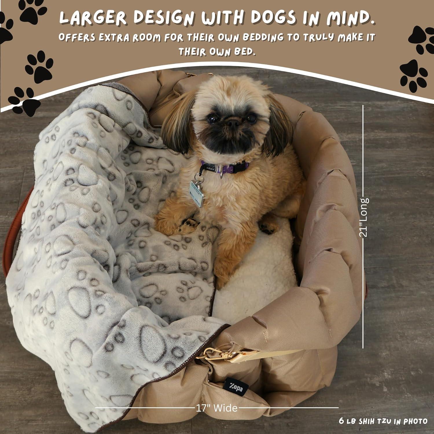 Asiento de coche ZEPA para perros pequeños hasta 11.34 Kg