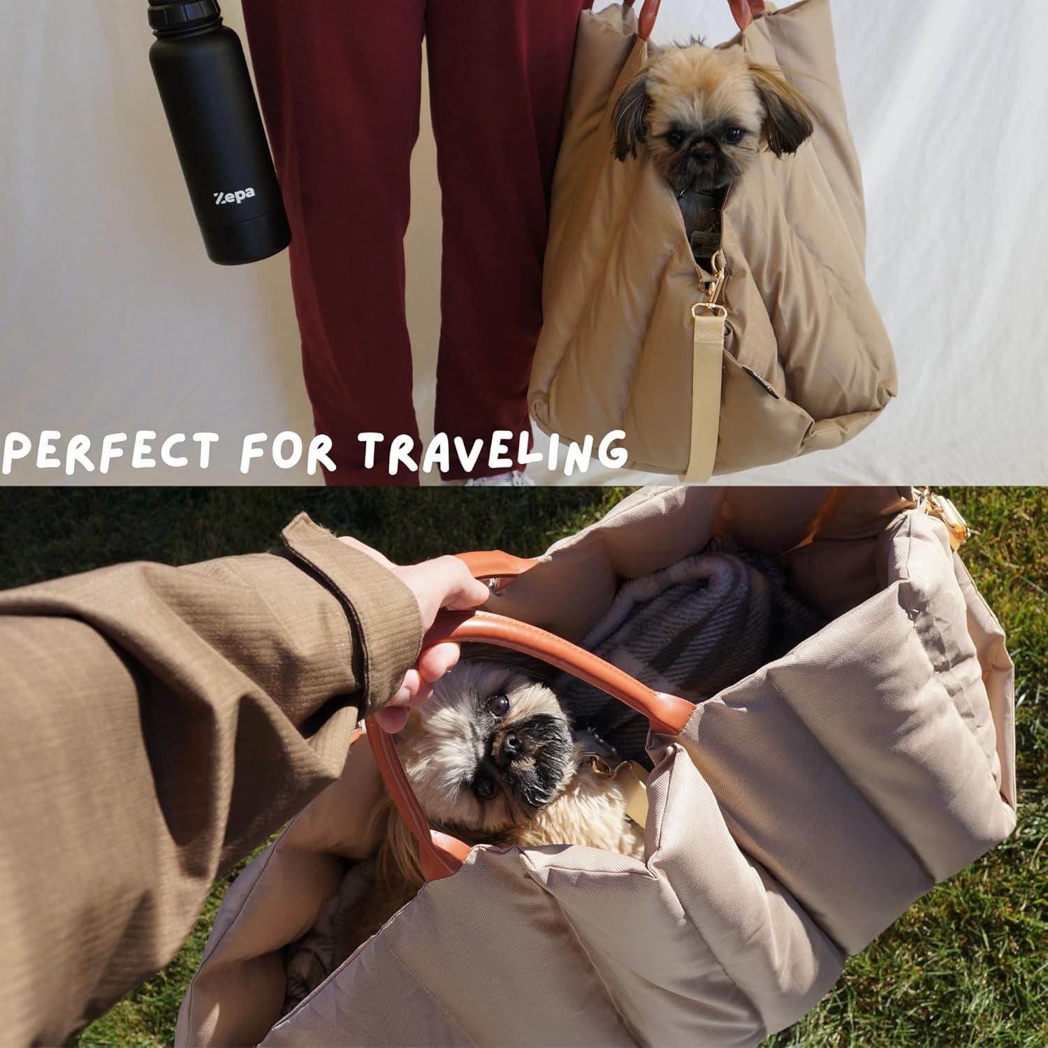 Asiento de coche ZEPA para perros pequeños hasta 11.34 Kg