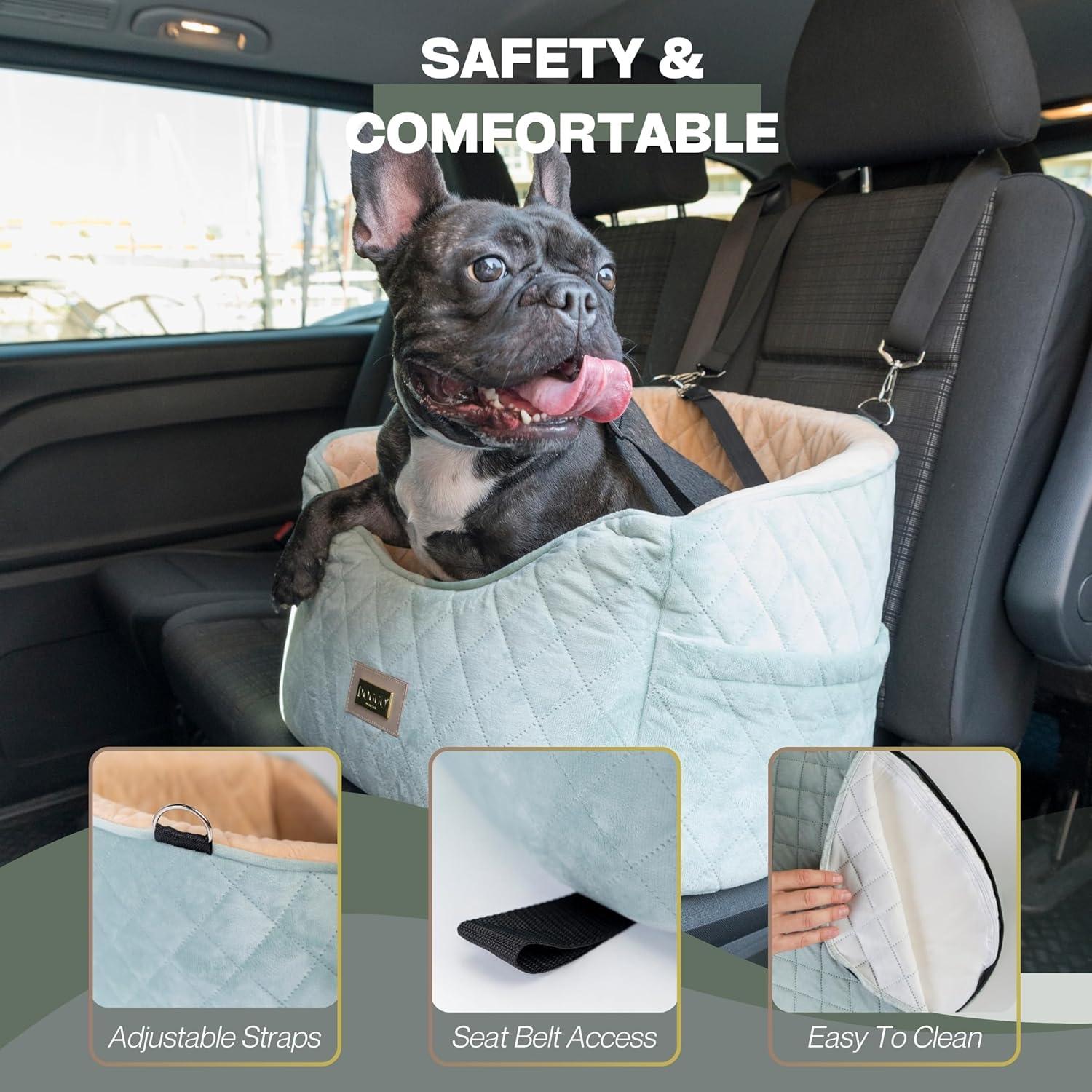 Asiento de Coche para Perros DOGGO Selection Verde 62x49.8cm