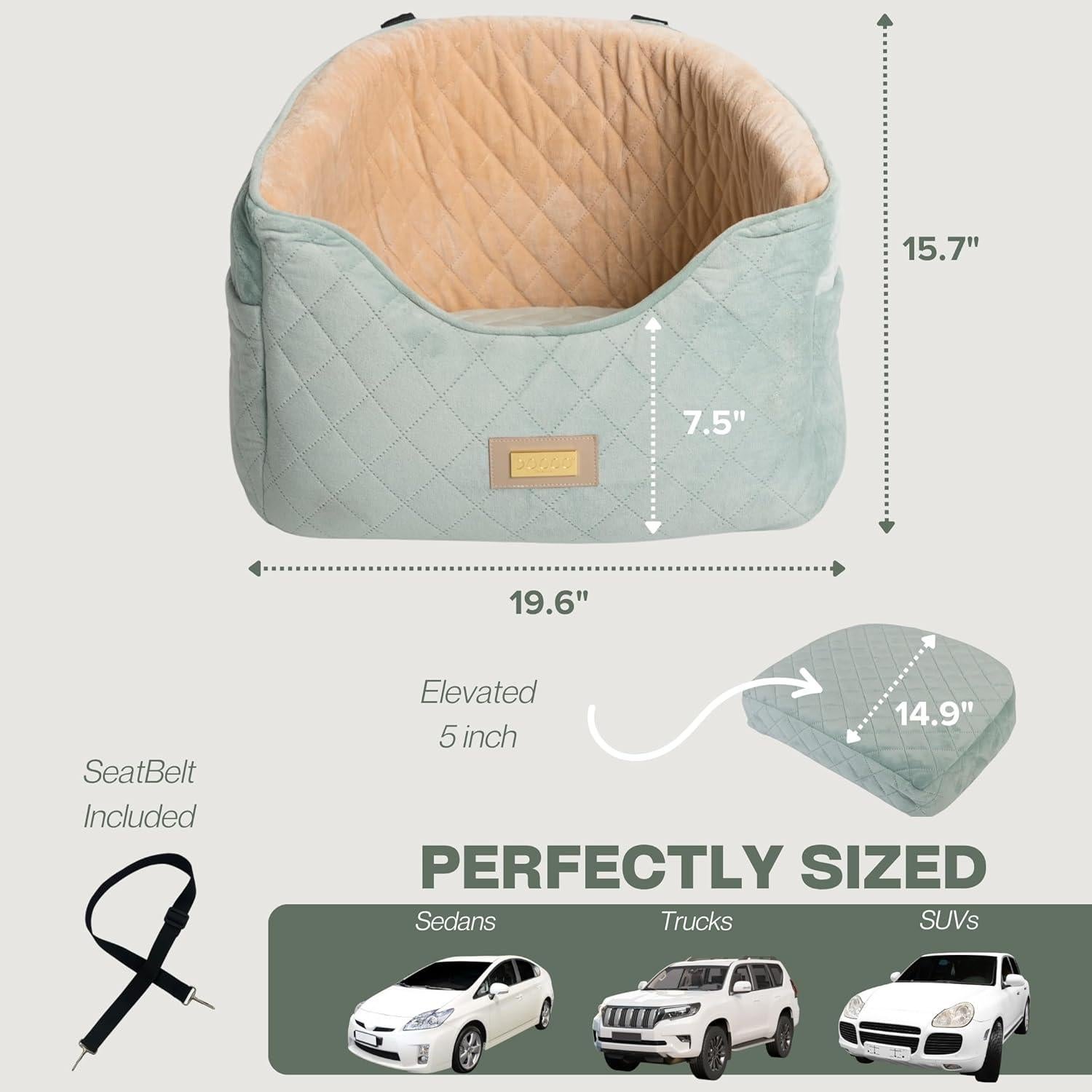 Asiento de Coche para Perros DOGGO Selection Verde 62x49.8cm