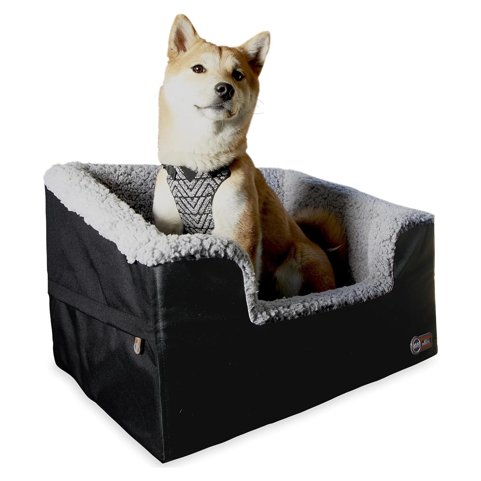 Asiento Elevador para Mascotas K&H Grande Plegable Negro/Gris