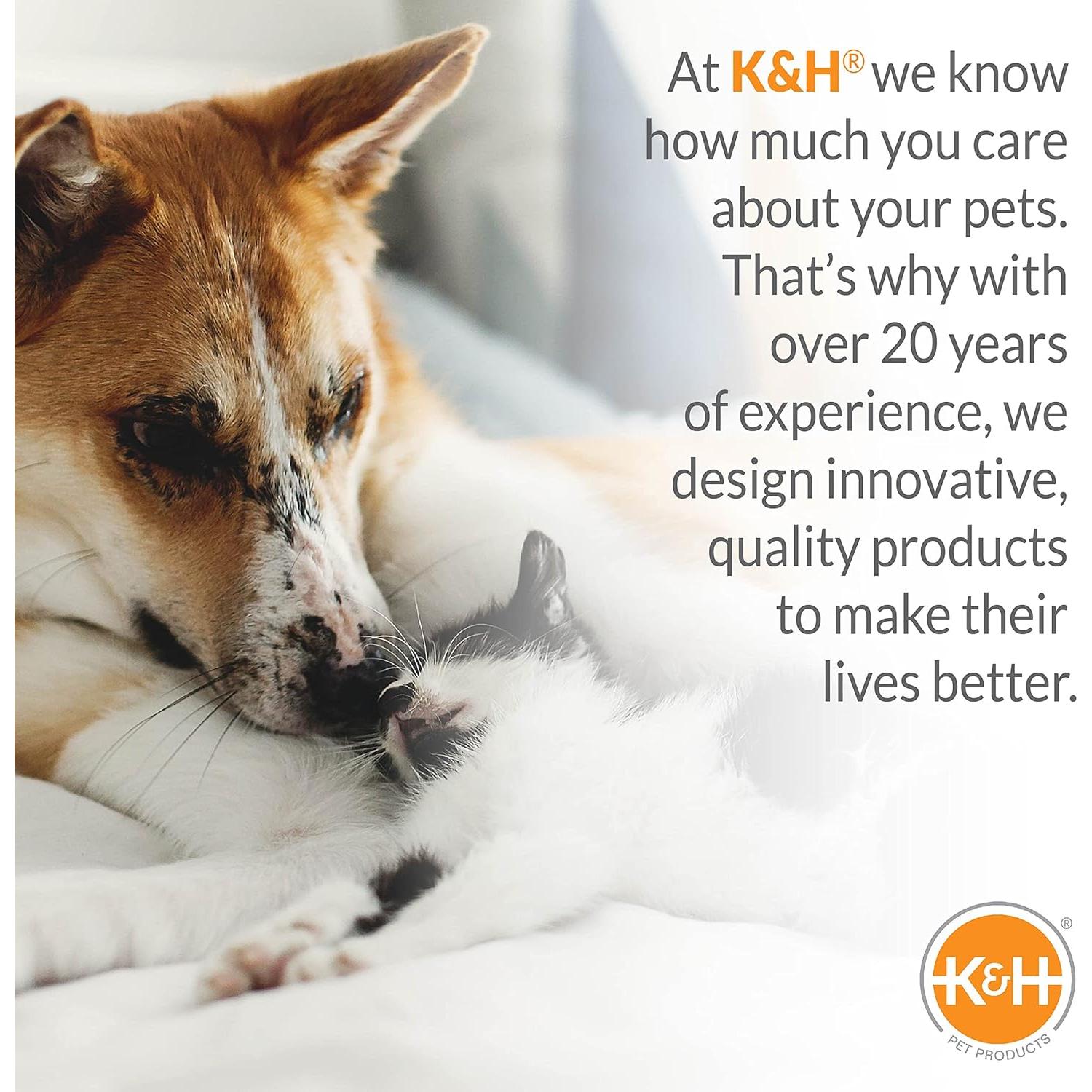 Asiento Elevador para Mascotas K&H Grande Plegable Negro/Gris