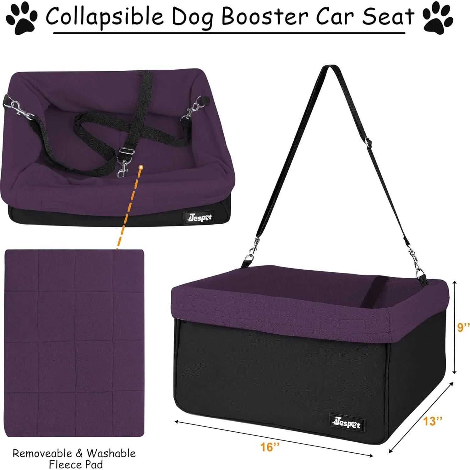 Asiento Elevador para Perros Jespet Púrpura 40.6x33x22.9cm