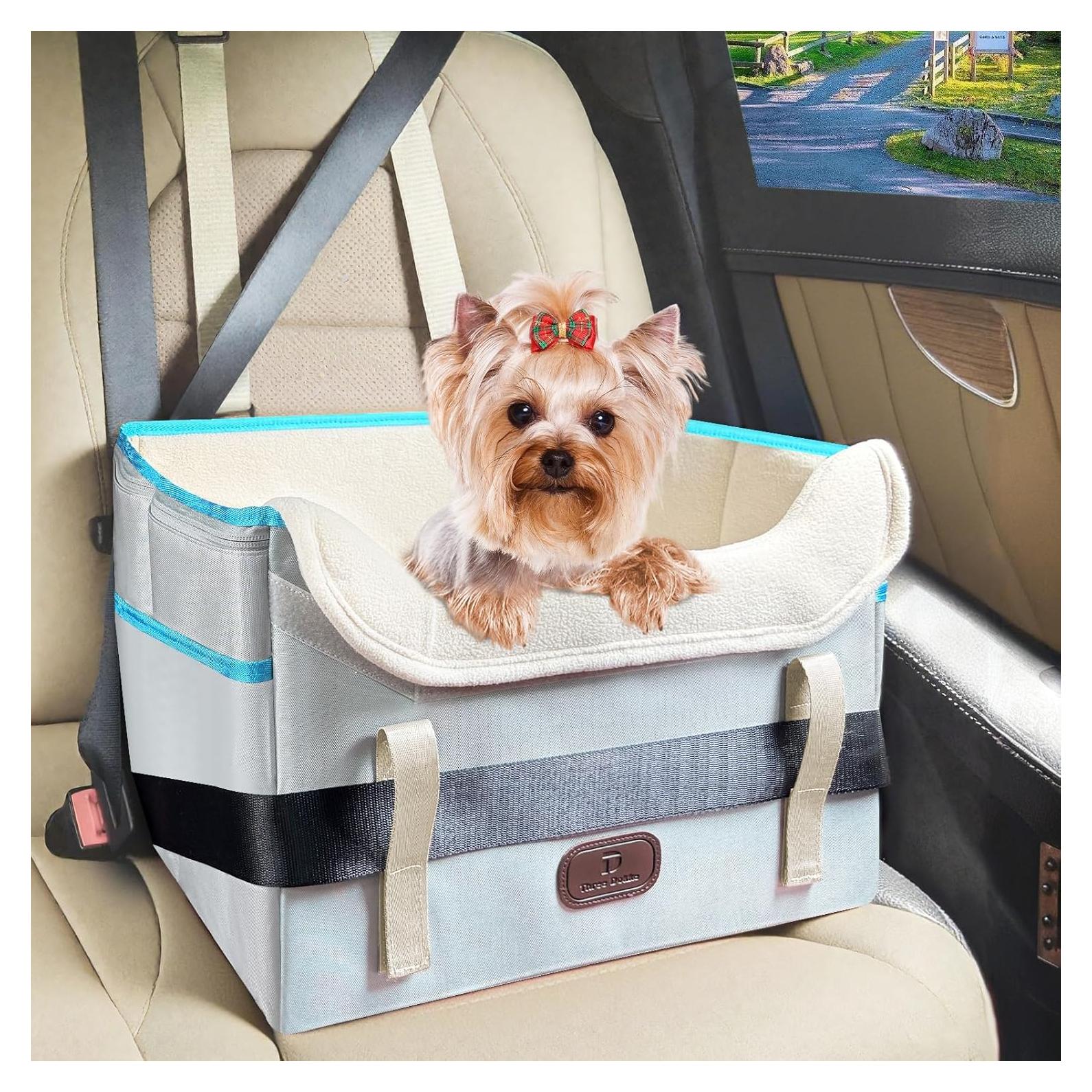 Asiento de coche para perros pequeños Threedokke 41x32x28cm