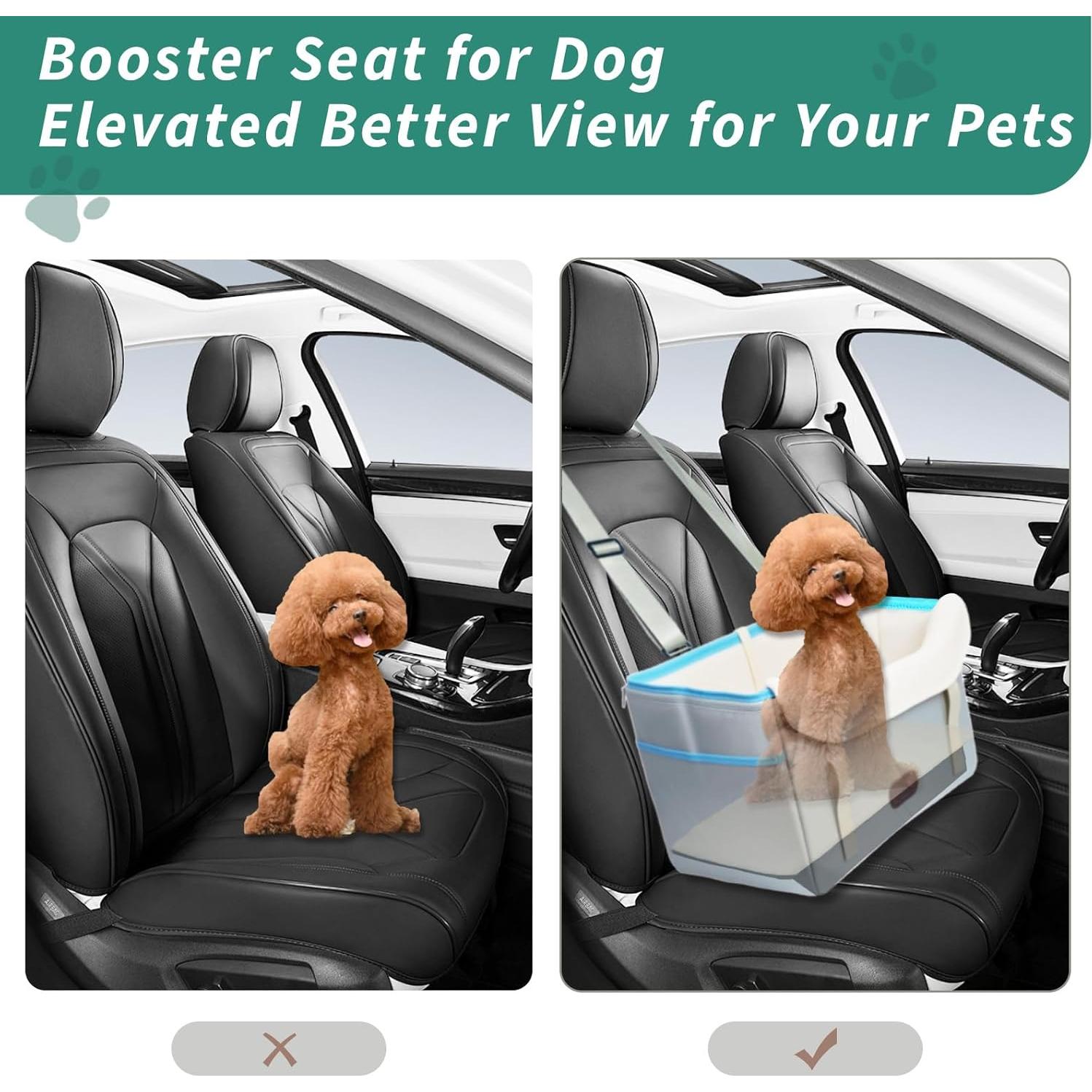 Asiento de coche para perros pequeños Threedokke 41x32x28cm