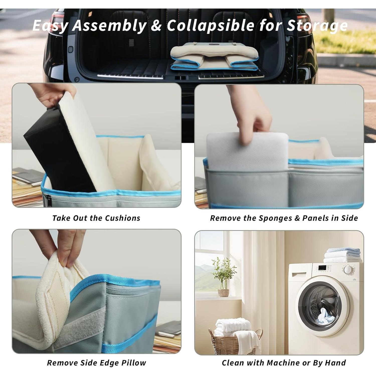 Asiento de coche para perros pequeños Threedokke 41x32x28cm