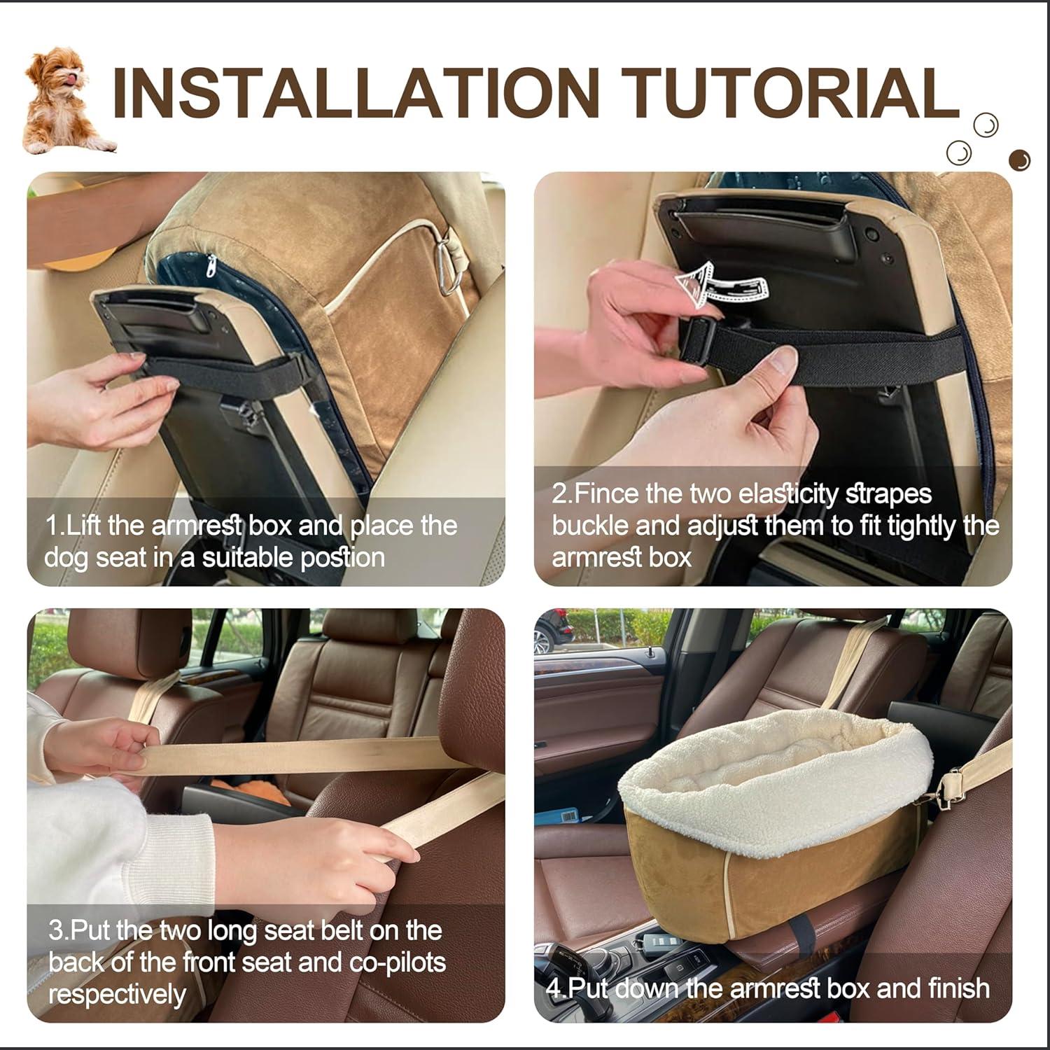 Asiento Elevador para Perros Strusery 43.2x21.8cm Marrón