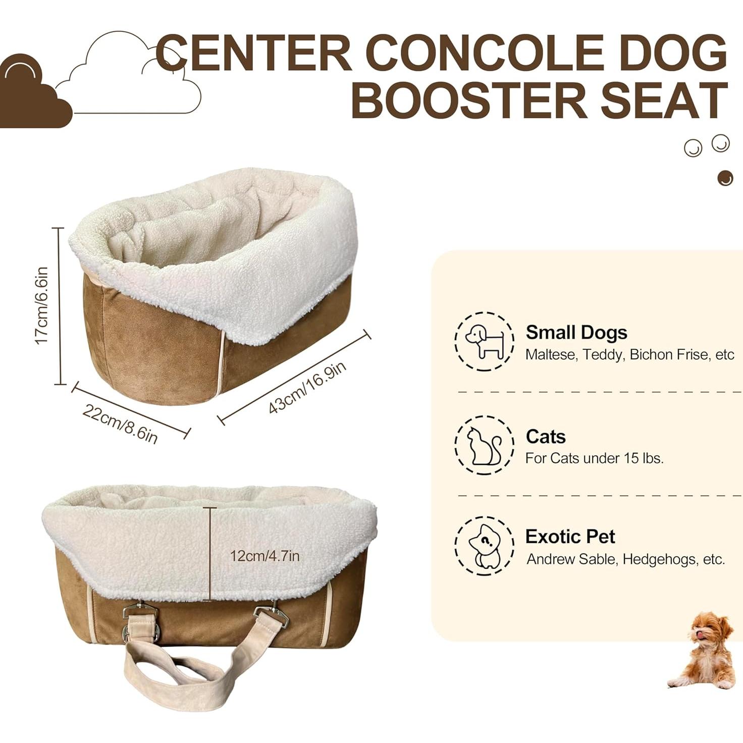 Asiento Elevador para Perros Strusery 43.2x21.8cm Marrón