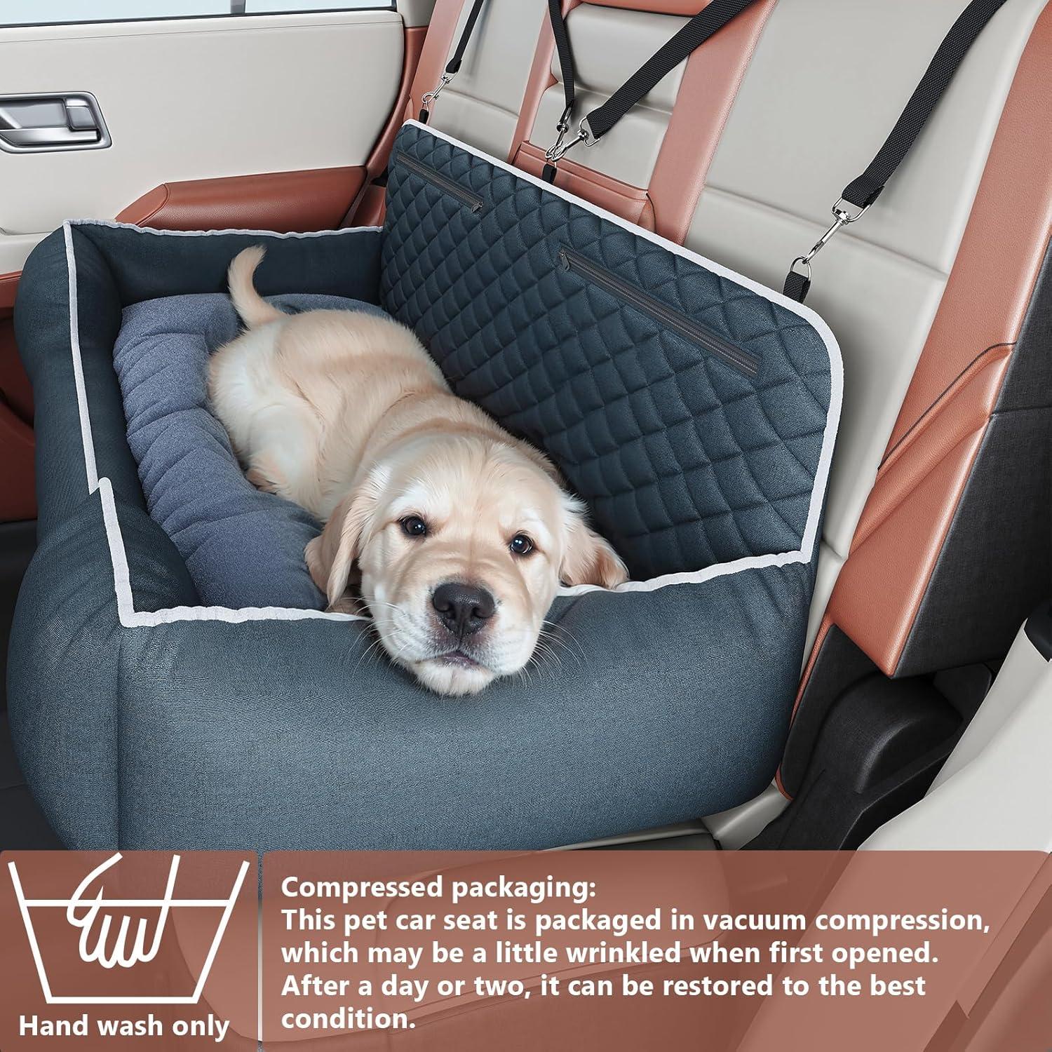Asiento de Coche para Perros Grandes Hepeeng 119 cm Lavable