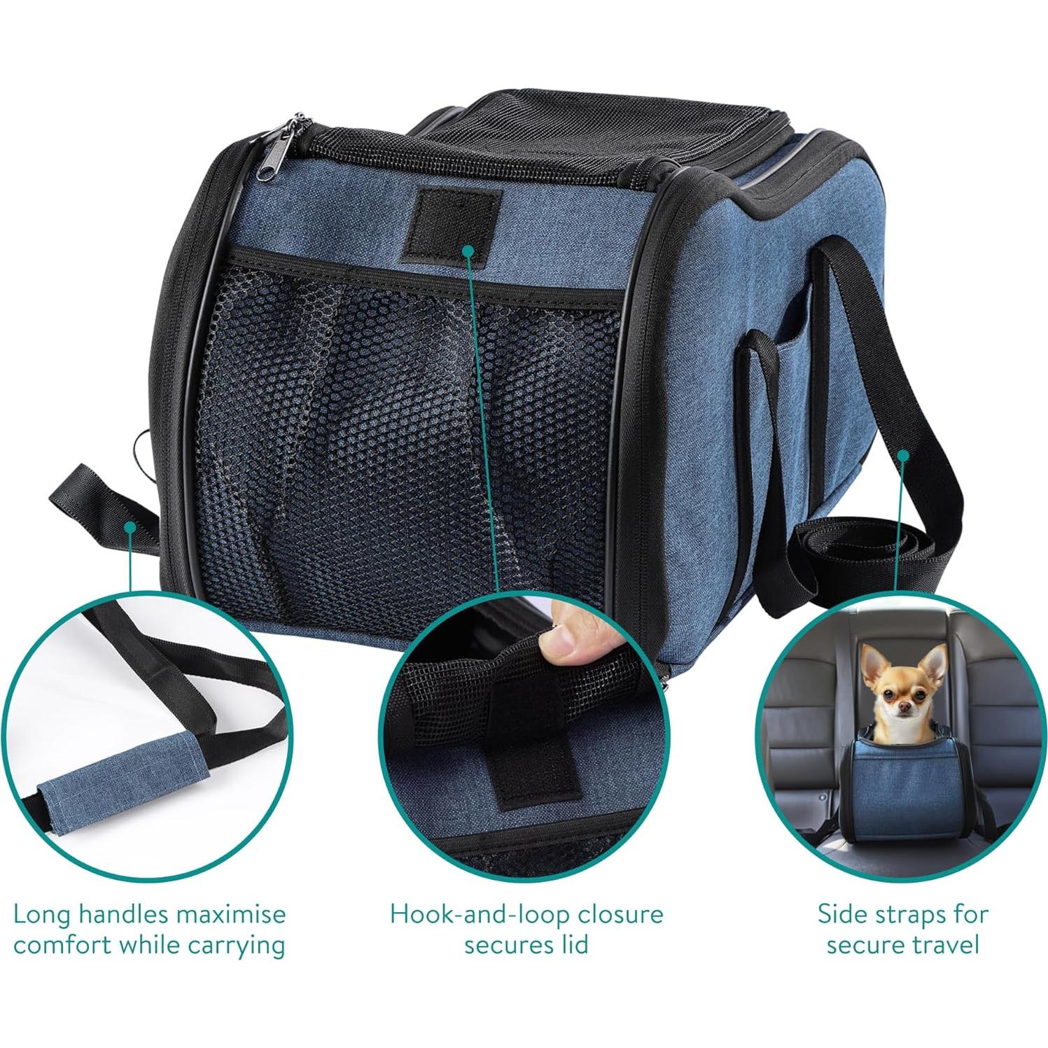 Asiento de Coche para Perros Navaris - Elevador y Cama 38x24cm