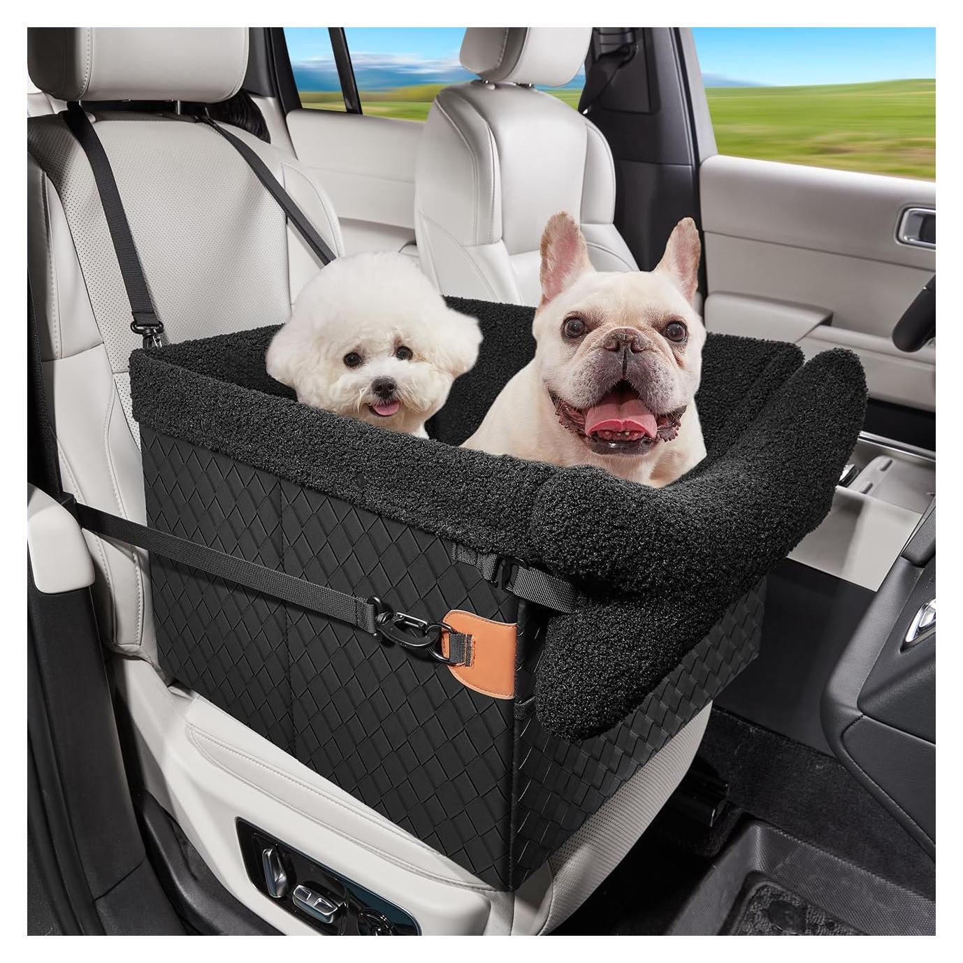 Asiento de coche para perros medianos TKYZ - Plegable y cómodo