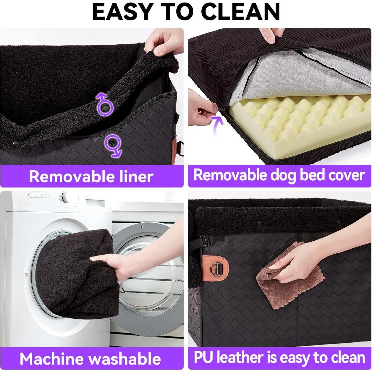 Asiento de coche para perros medianos TKYZ - Plegable y cómodo