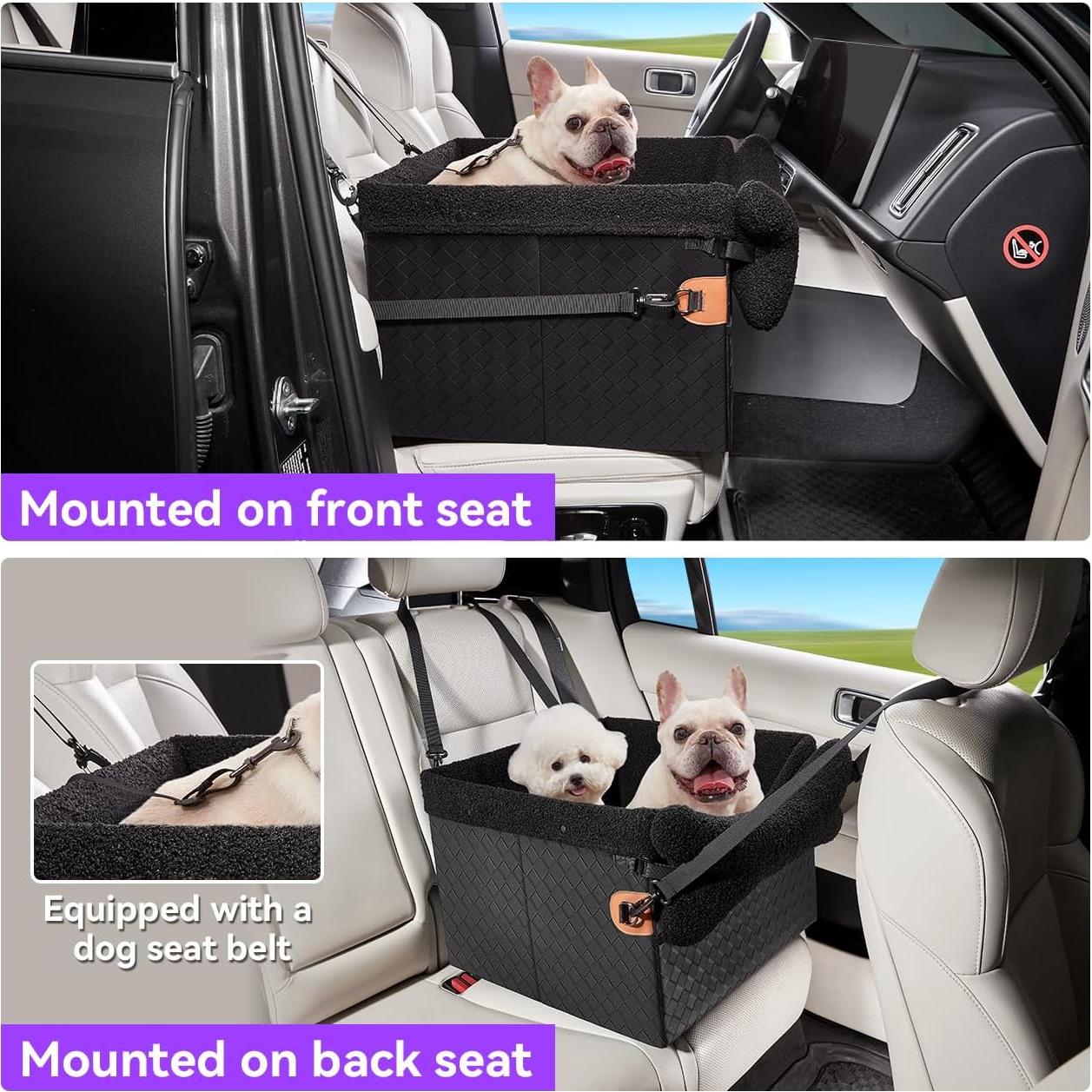 Asiento de coche para perros medianos TKYZ - Plegable y cómodo