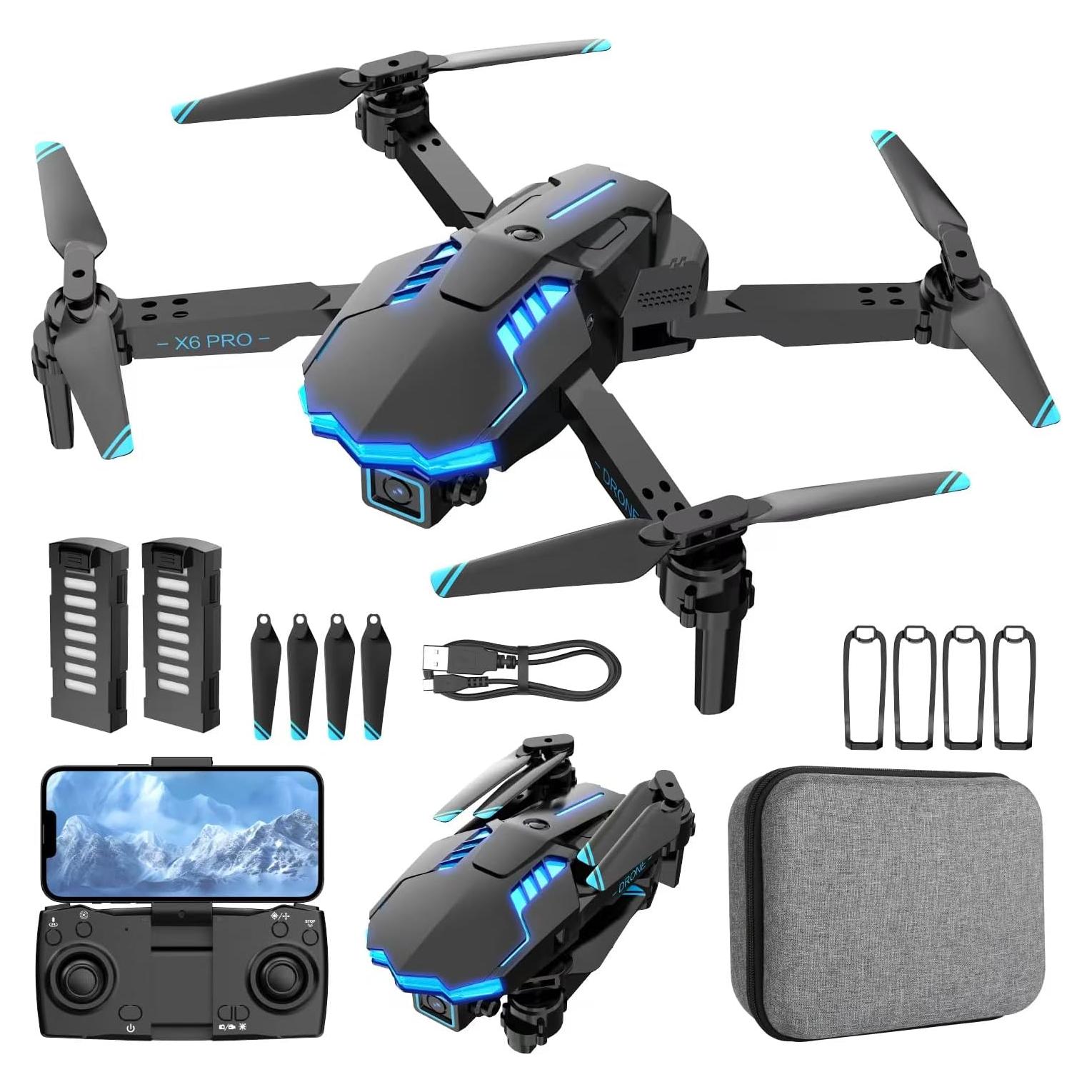 Drone Kononioo con cámara 1080P para principiantes, plegable