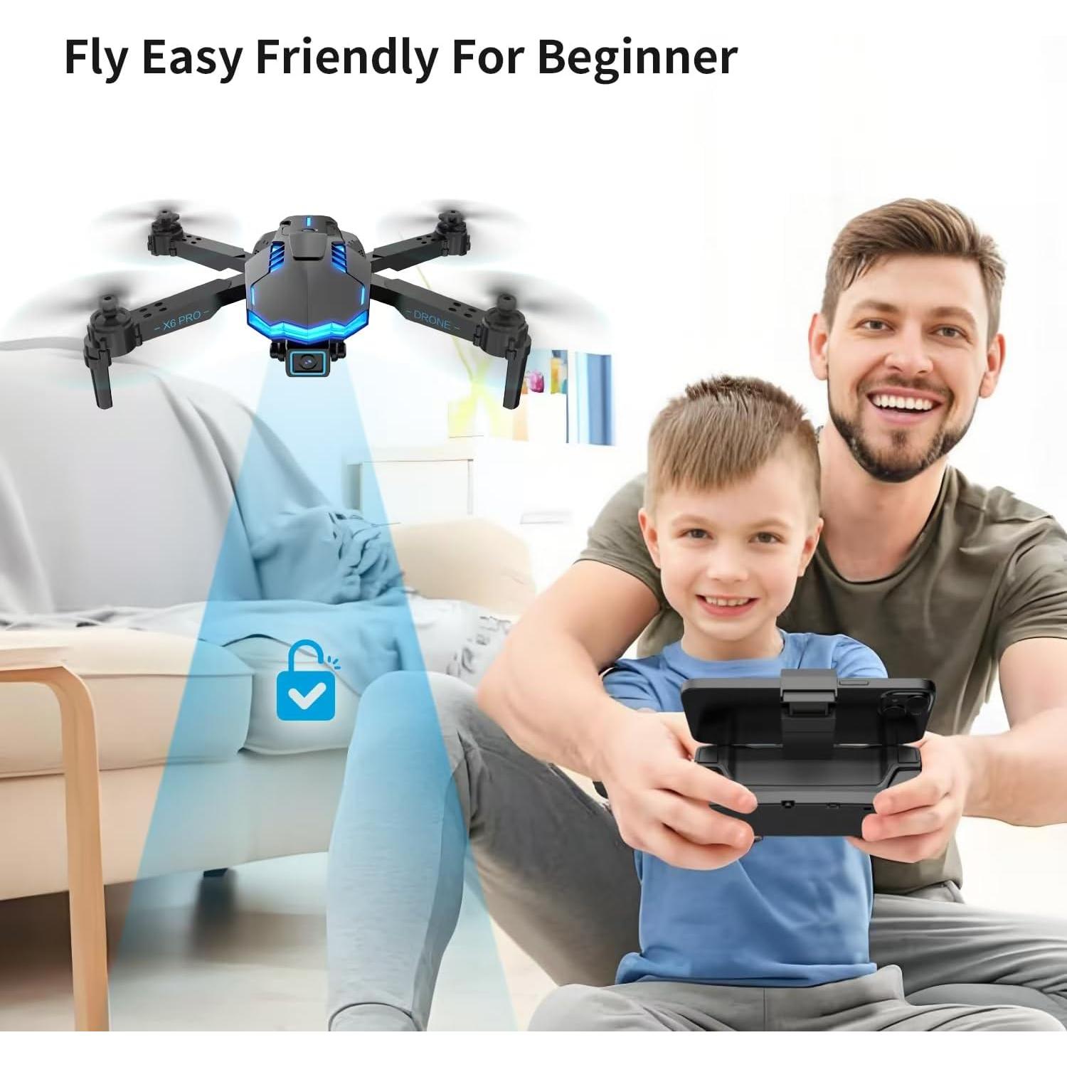 Drone Kononioo con cámara 1080P para principiantes, plegable