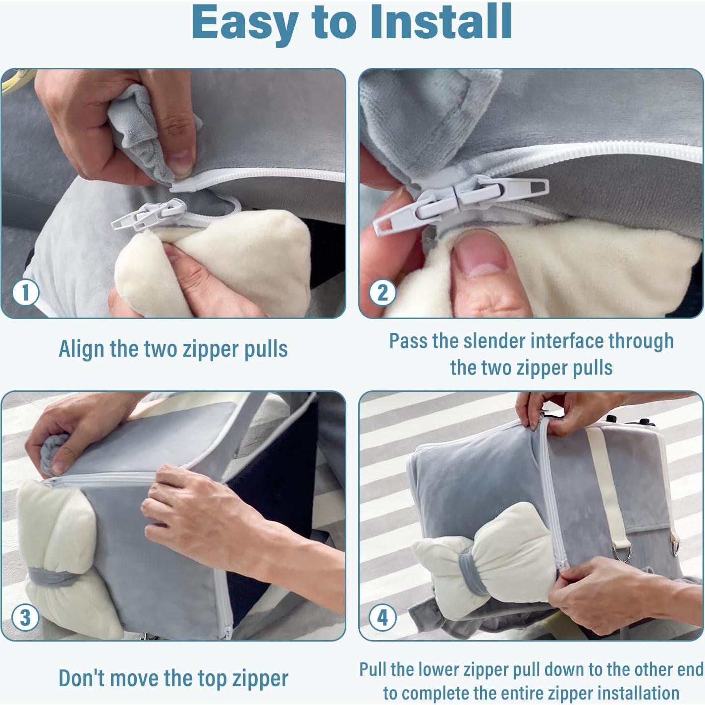 Asiento de Coche para Perros y Gatos Pequeños Jaoul - Rosa Gris