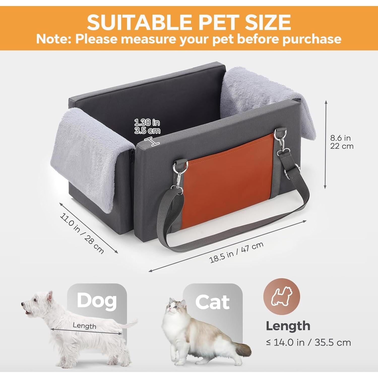 Asiento Elevador para Perros Avont Gris Oscuro - Antiansiedad