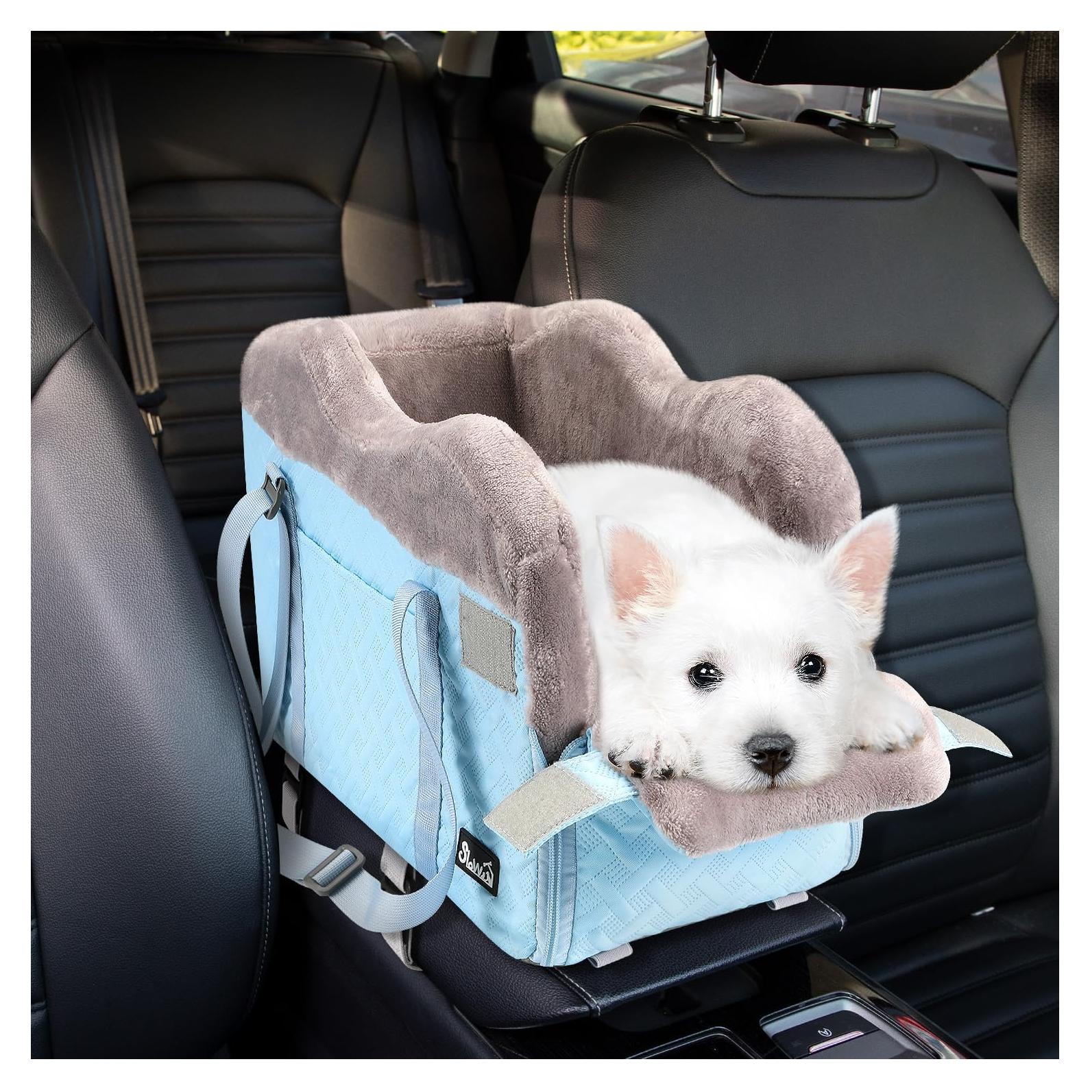 Asiento de Coche para Perros SlowTon Azul - Hasta 4 kg