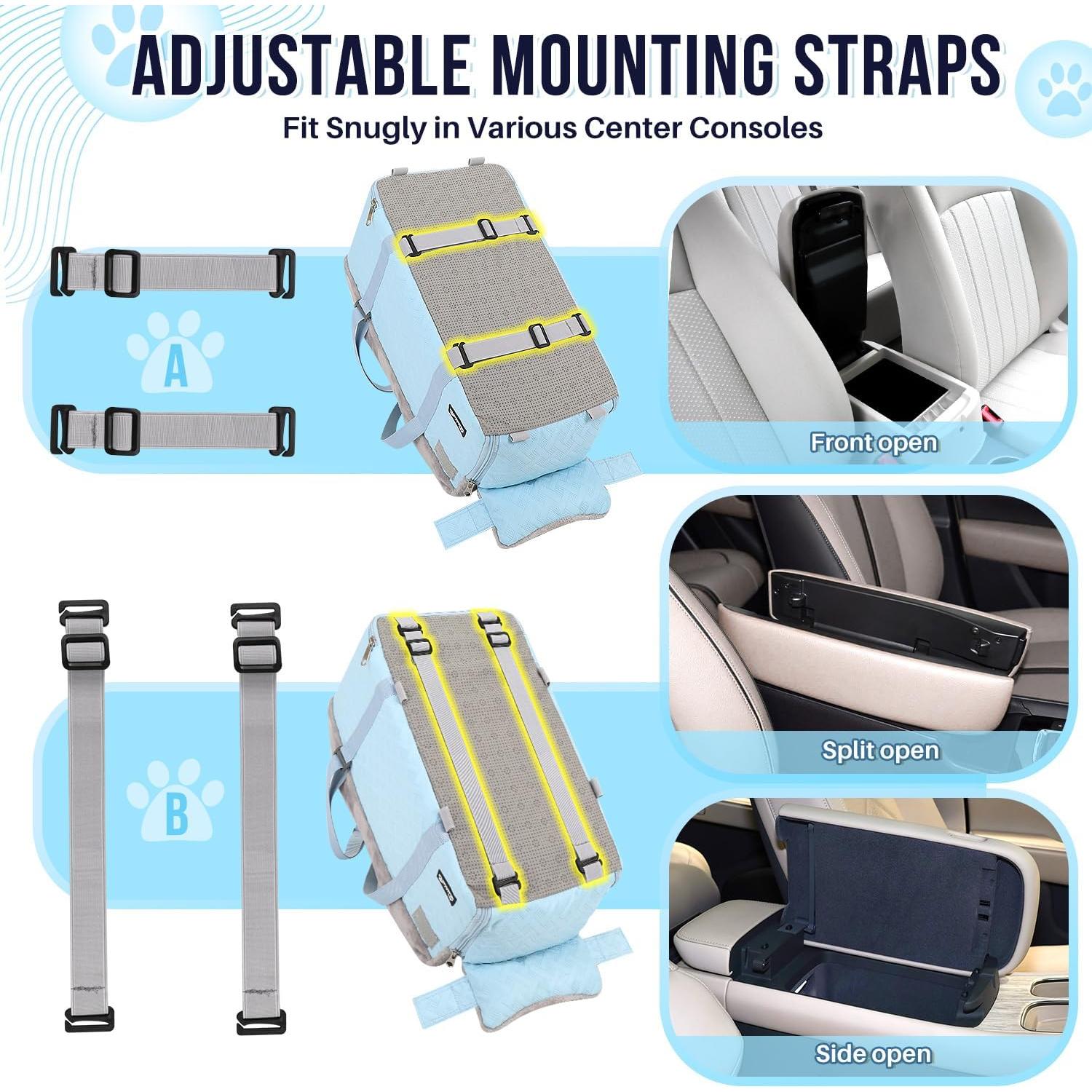 Asiento de Coche para Perros SlowTon Azul - Hasta 4 kg