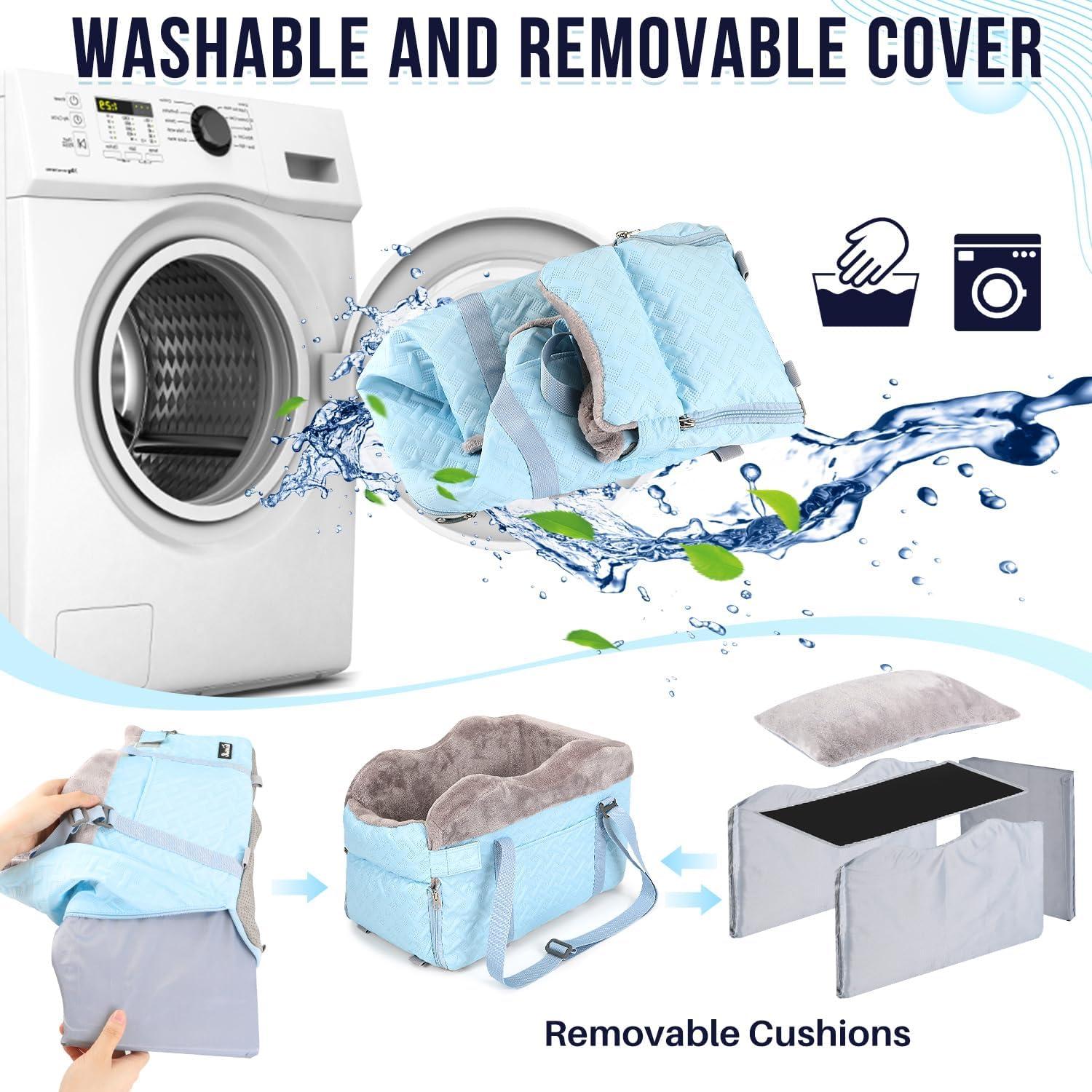 Asiento de Coche para Perros SlowTon Azul - Hasta 4 kg