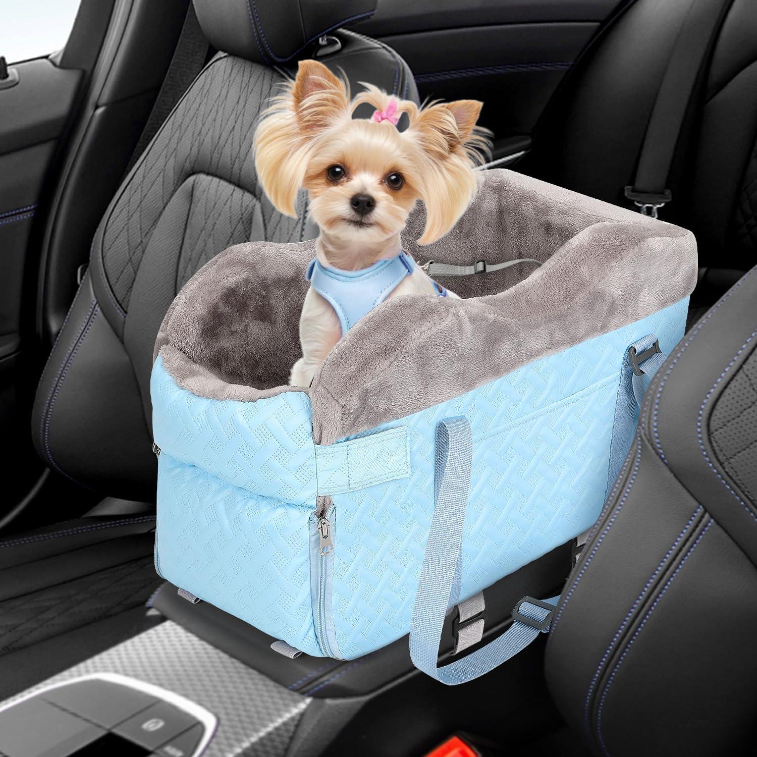 Asiento de Coche para Perros SlowTon Azul - Hasta 4 kg