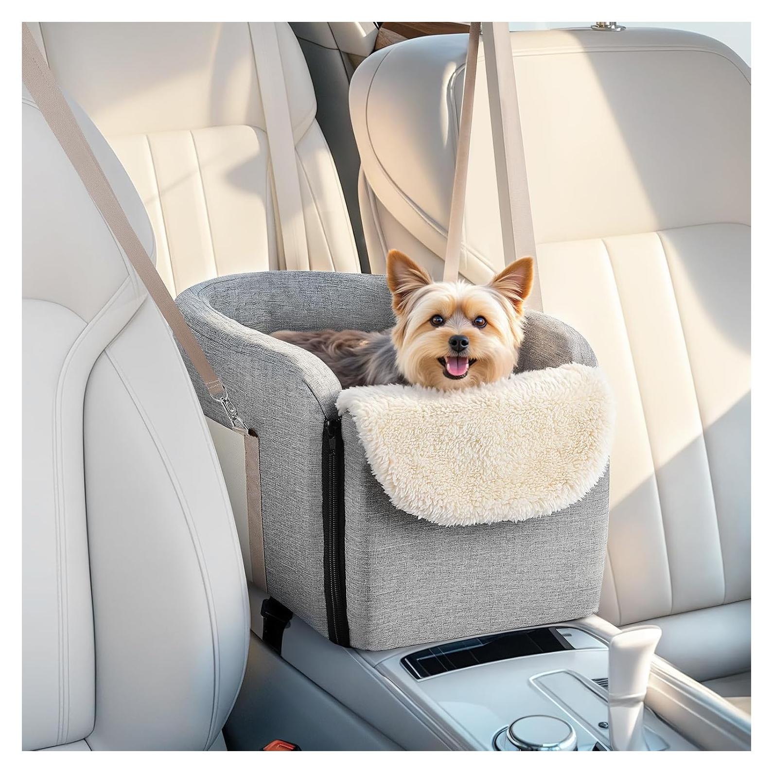 Asiento de Coche para Perros VavoPaw Consola Pickup Gris 48x38cm