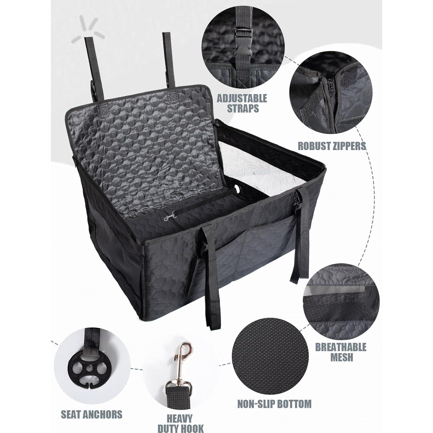 Asiento de Coche para Perros Medianos Prpeko 60x45x36cm Impermeable