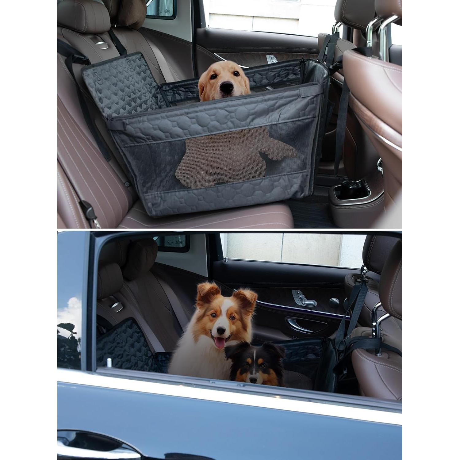 Asiento de Coche para Perros Medianos Prpeko 60x45x36cm Impermeable