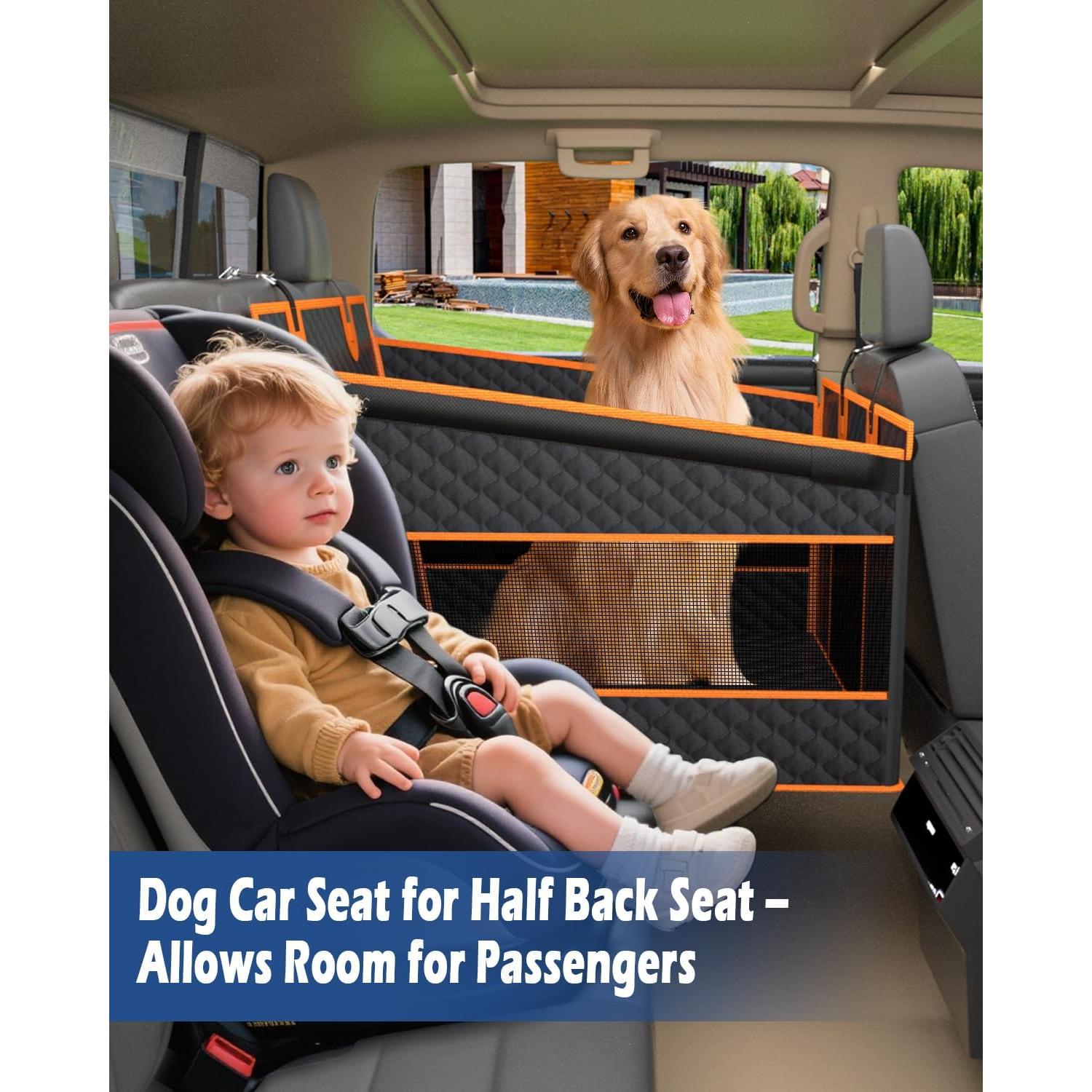 Asiento de Coche para Perros Toffos Grande Negro Impermeable