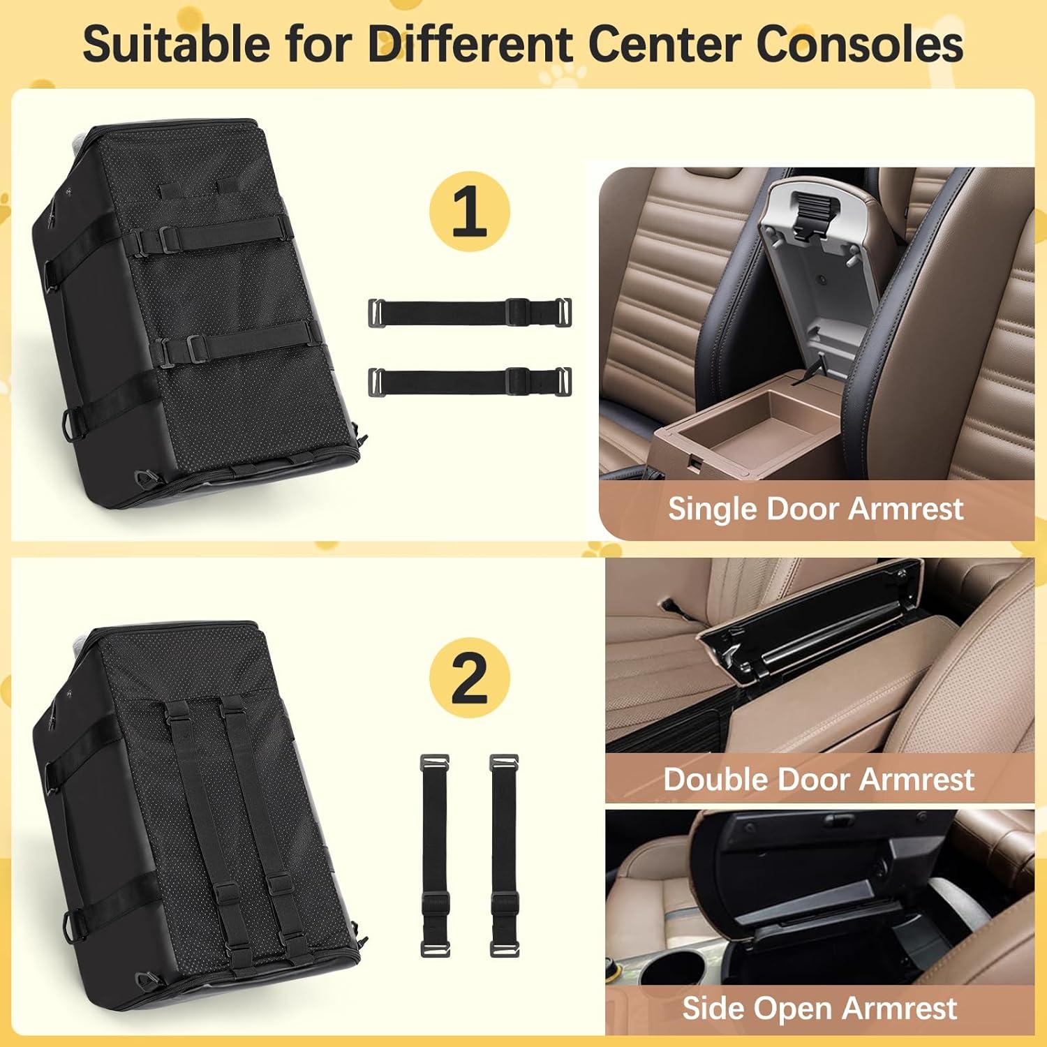 Asiento de Coche para Perros PetsHome Negro 42x22x26cm