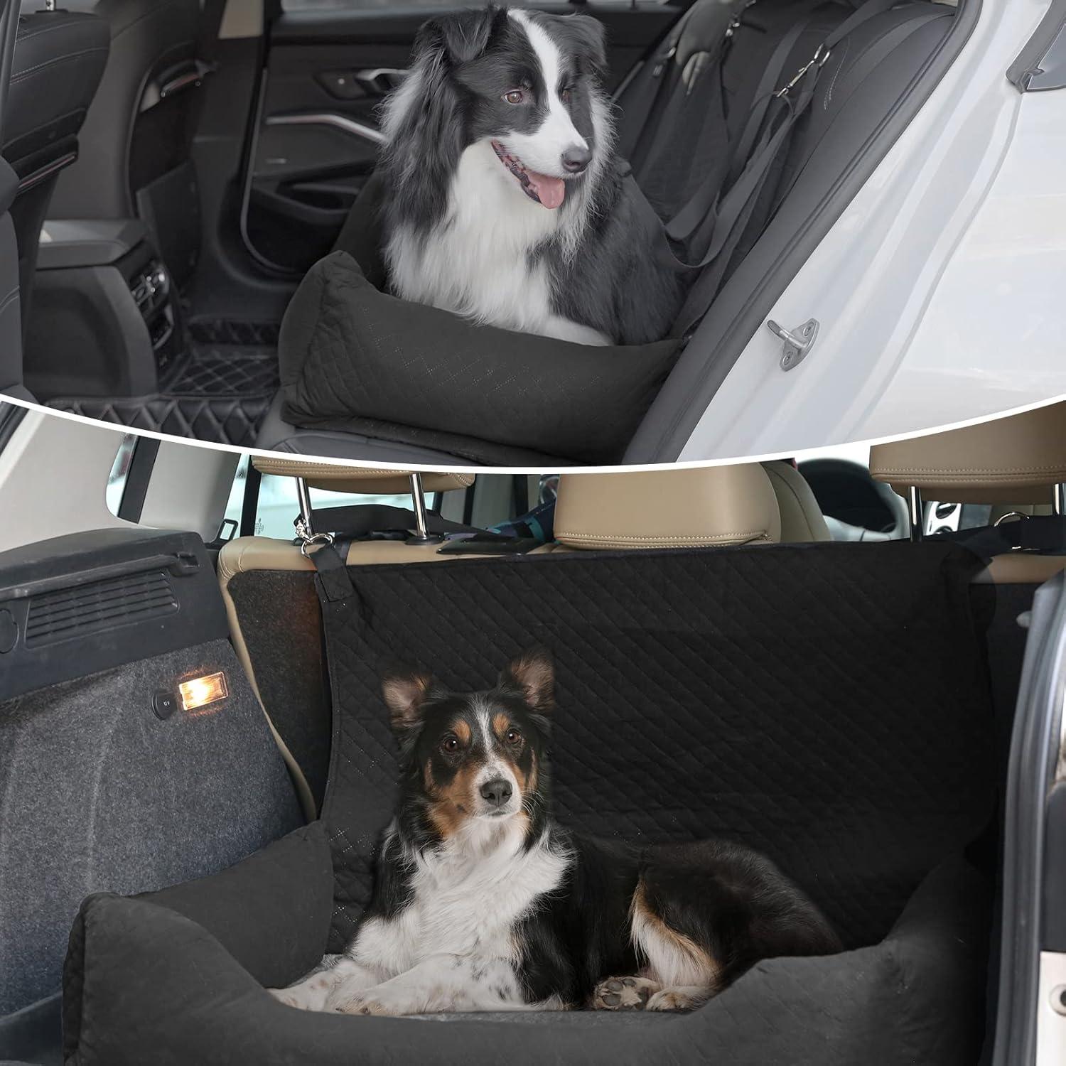 Asiento de Coche para Perros Bnonya Mediano 88.9x48.3cm Antideslizante