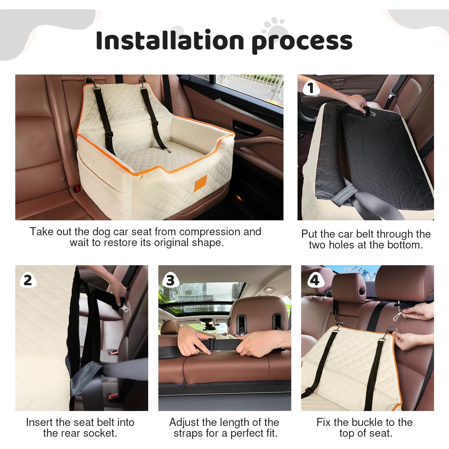 Asiento Elevador para Perros XIEEAOZEE Beige 72.4x52.1cm