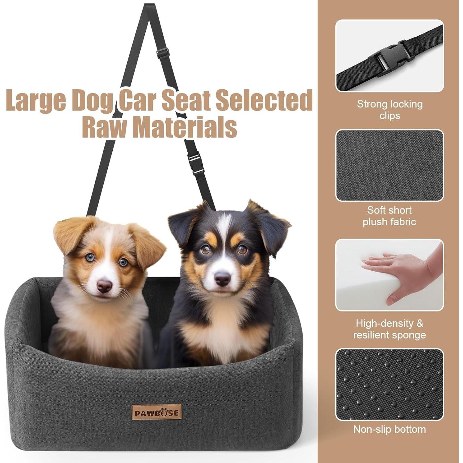 Asiento de Coche para Perros PAWBOSE Grande 71.1x50.8cm