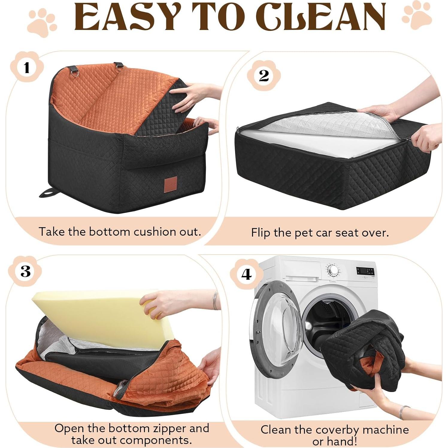 Asiento Elevador para Perros GracePals Mediano Negro/Marrón