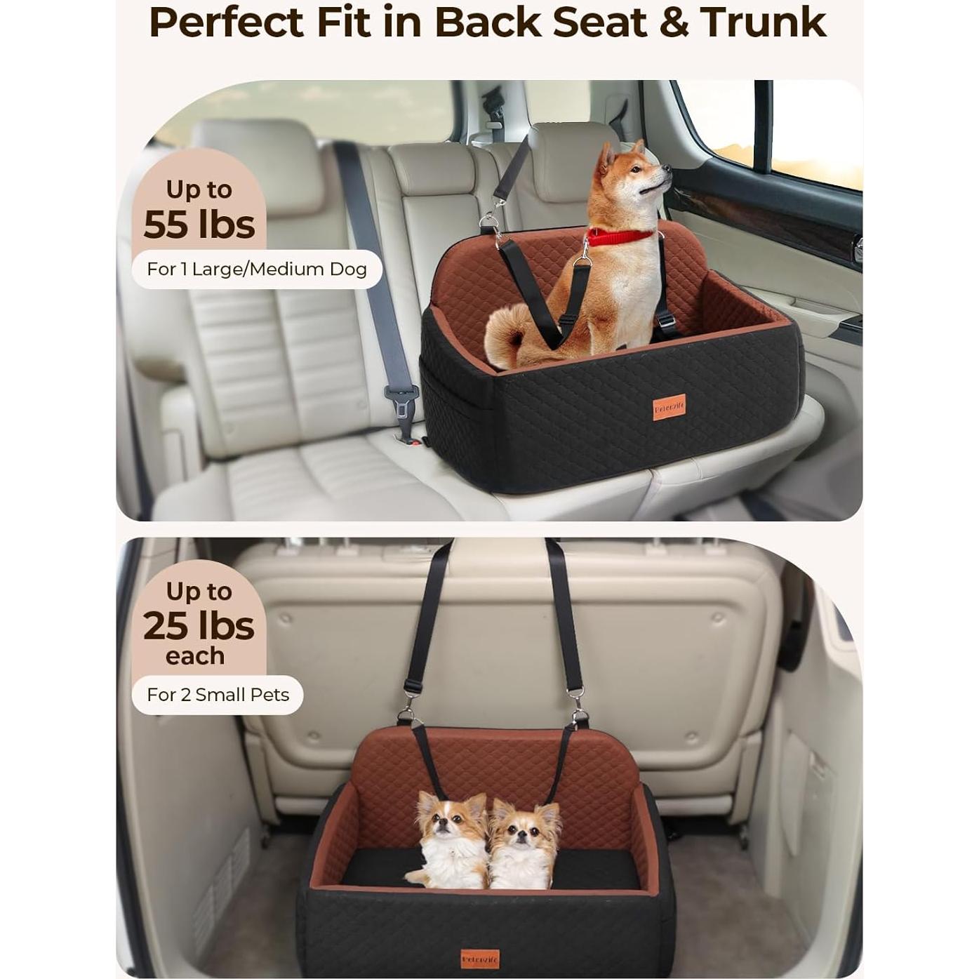 Asiento de Coche para Perros Grandes Petcozife 74.5x48.4cm