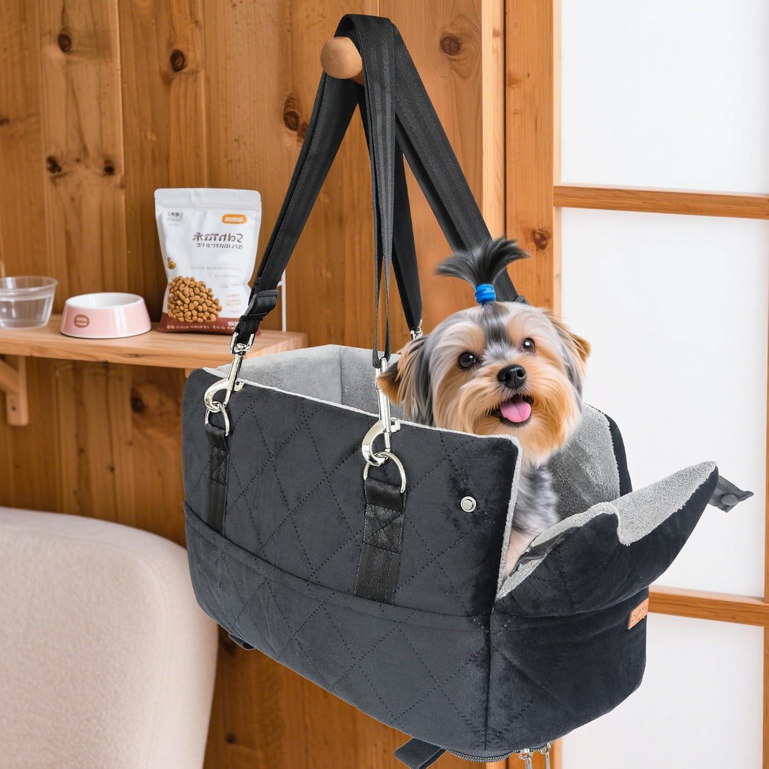 Asiento elevador para perro ZhuPolly negro 42x24x22 cm