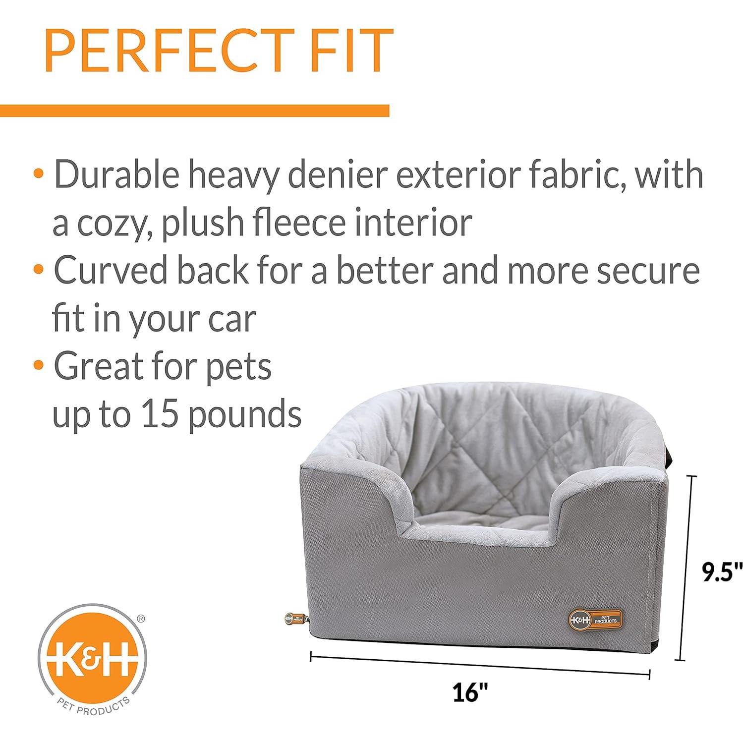 Asiento Elevador para Perros K&H Gris 40.6x36.8 cm hasta 6.8 kg