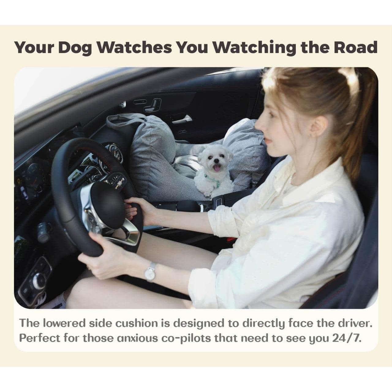 Asiento de Coche para Perros PET AWESOME Gris Claro 50.8x50.8cm