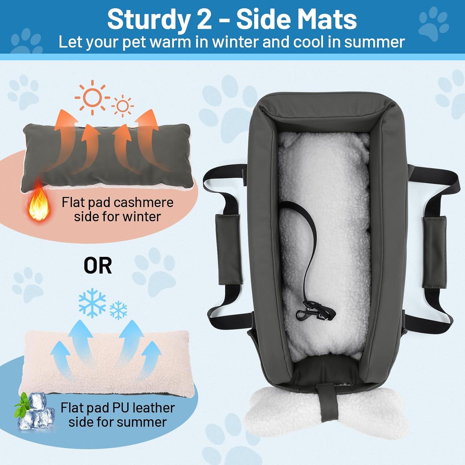 Asiento Elevador para Perros BUMUBI Gris 4.9kg Consola Central